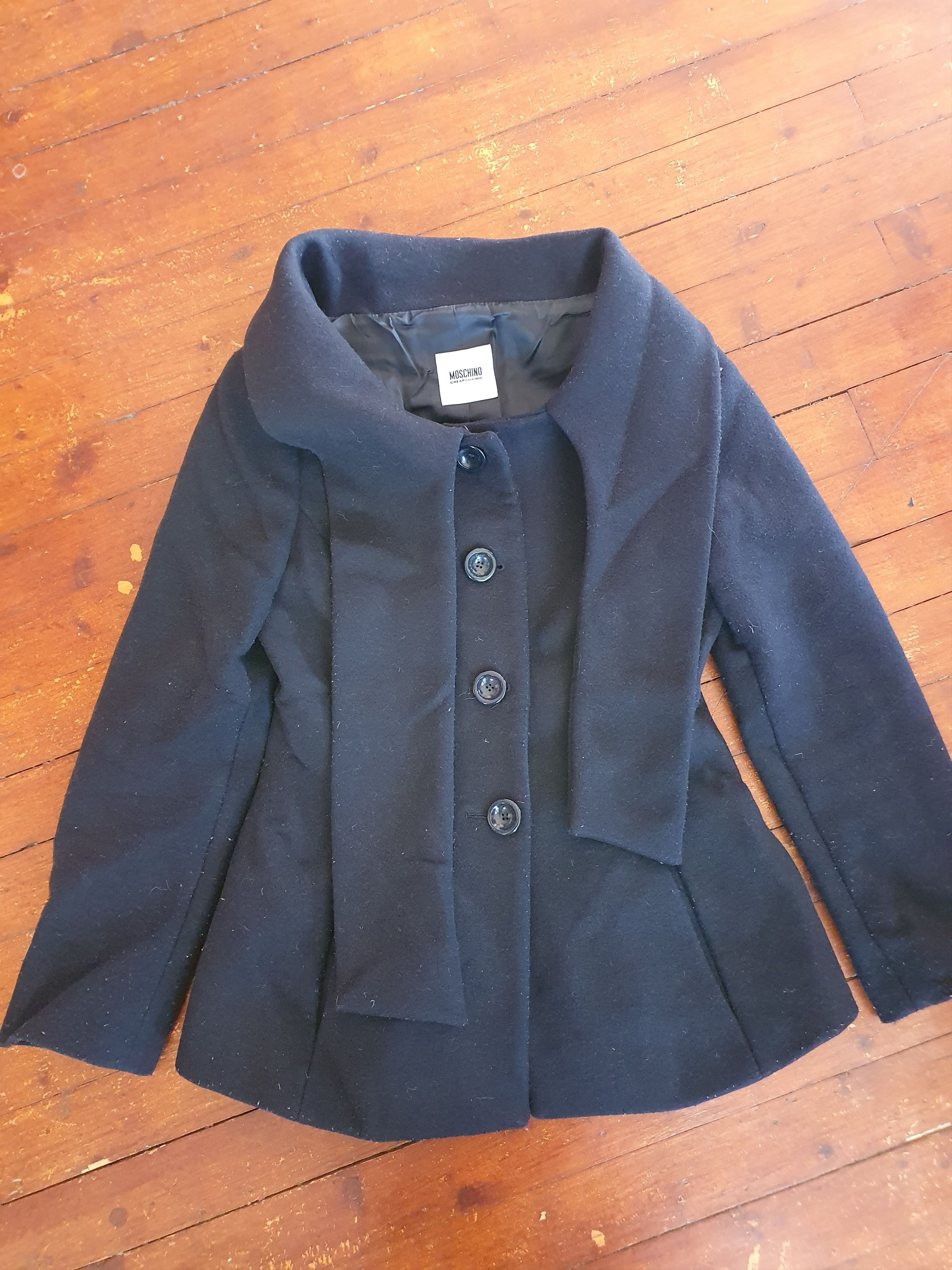 Moschino Cheap And Chic Women's Scarf Collar Coat sz 6/I 40