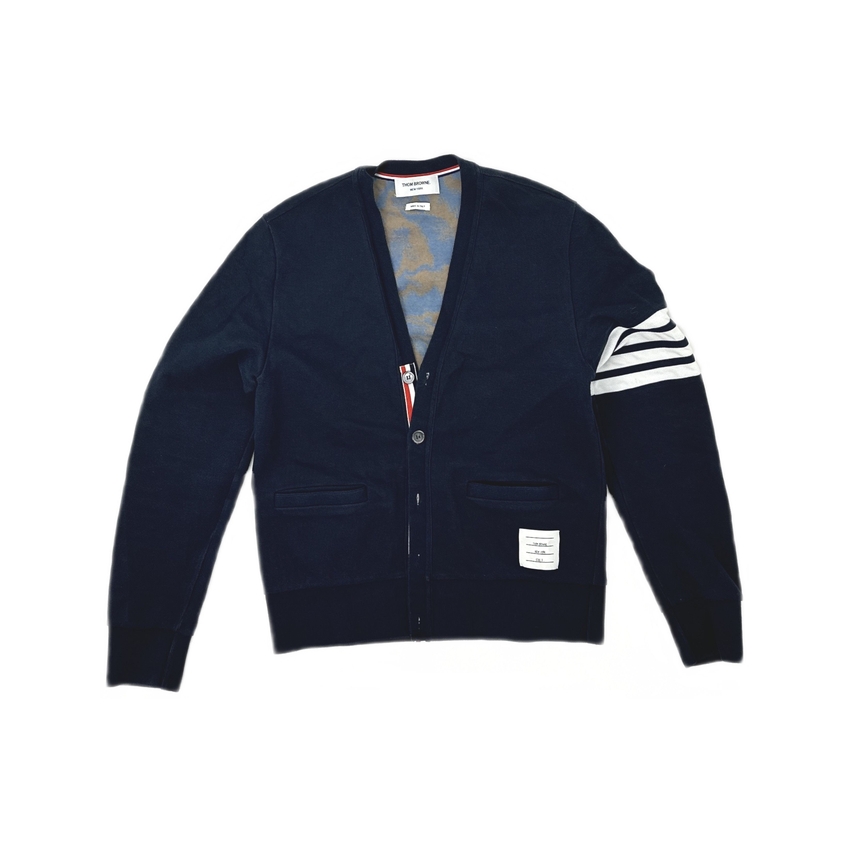 Thom Browne Thom Browne Signature Four-Bar Cardigan Size 3 Size US L / EU 52-54 / 3 - 1 Thumbnail