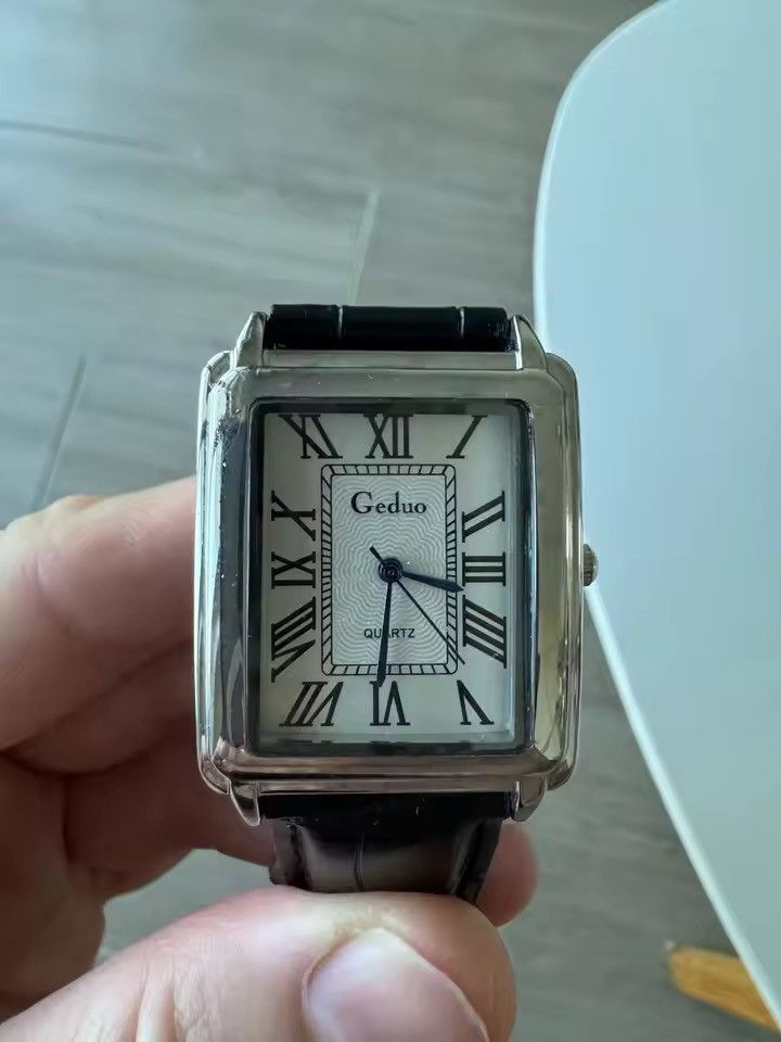 Japanese Brand Classic Roman Dial Quart Watch– Leather Strap Size ONE SIZE - 1 Thumbnail