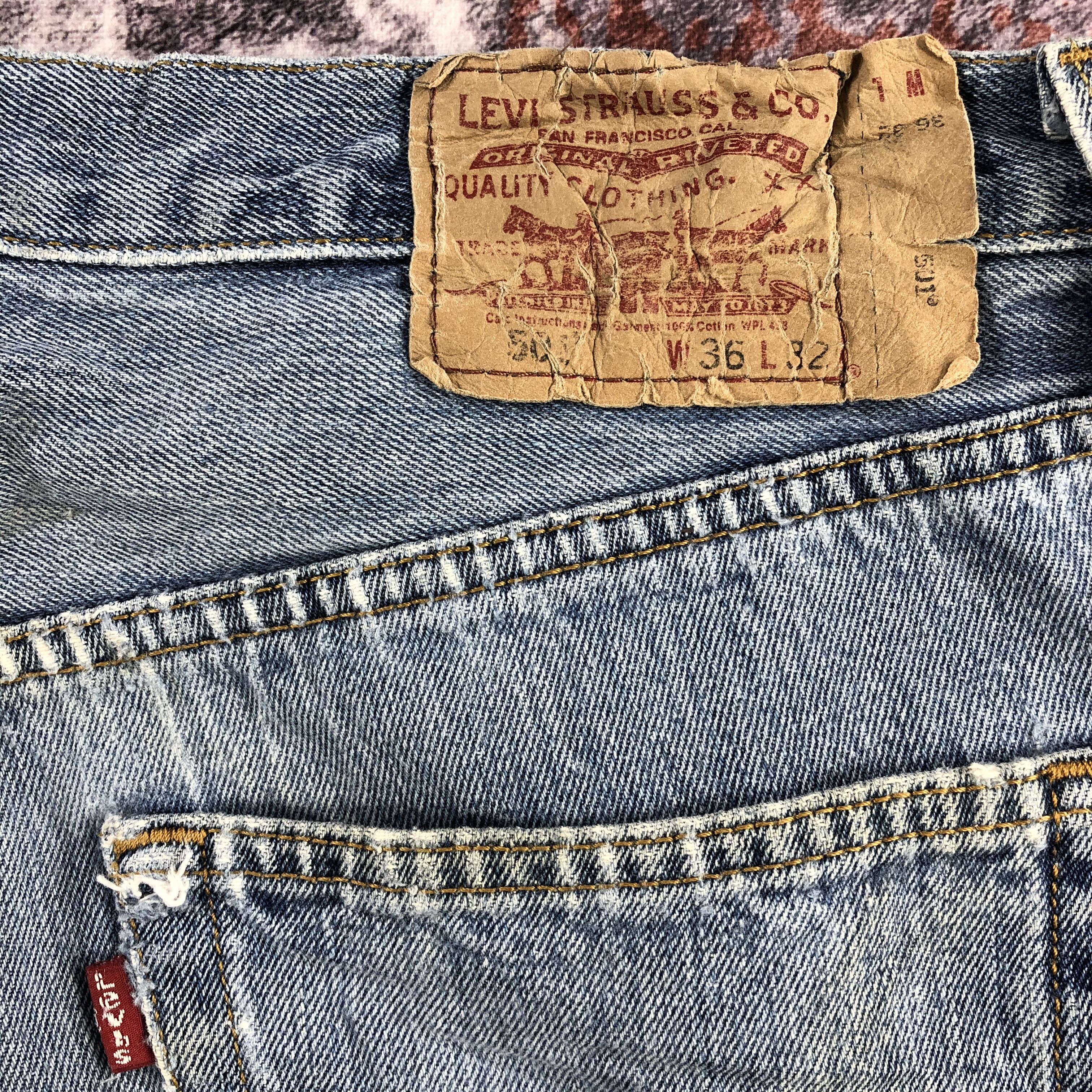 Levi's Vintage Distress Levis 501 Jeans-JM2114 Size US 36 / EU 52 - 6 Thumbnail