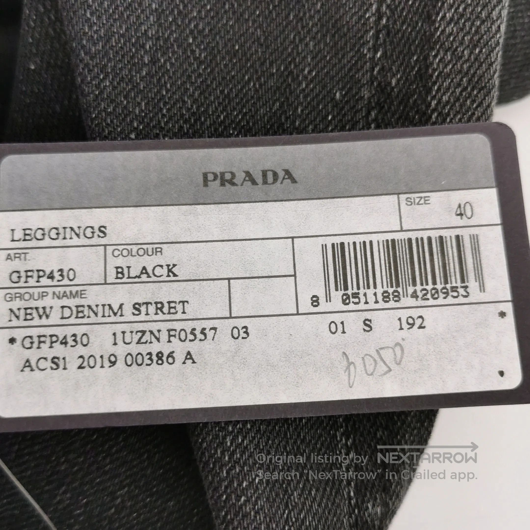 Prada Prada Black Cotton Logo Pants in Size 4. Size 39" - 9 Thumbnail