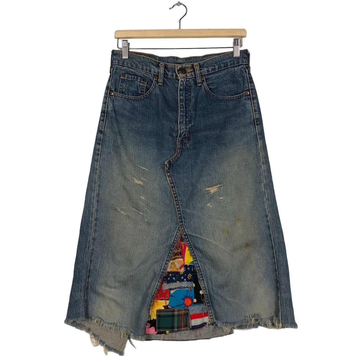 Levi's 🔥Rare Custom Design Skirt Levi’s Cartoon Network Design Size 29" - 2 Thumbnail
