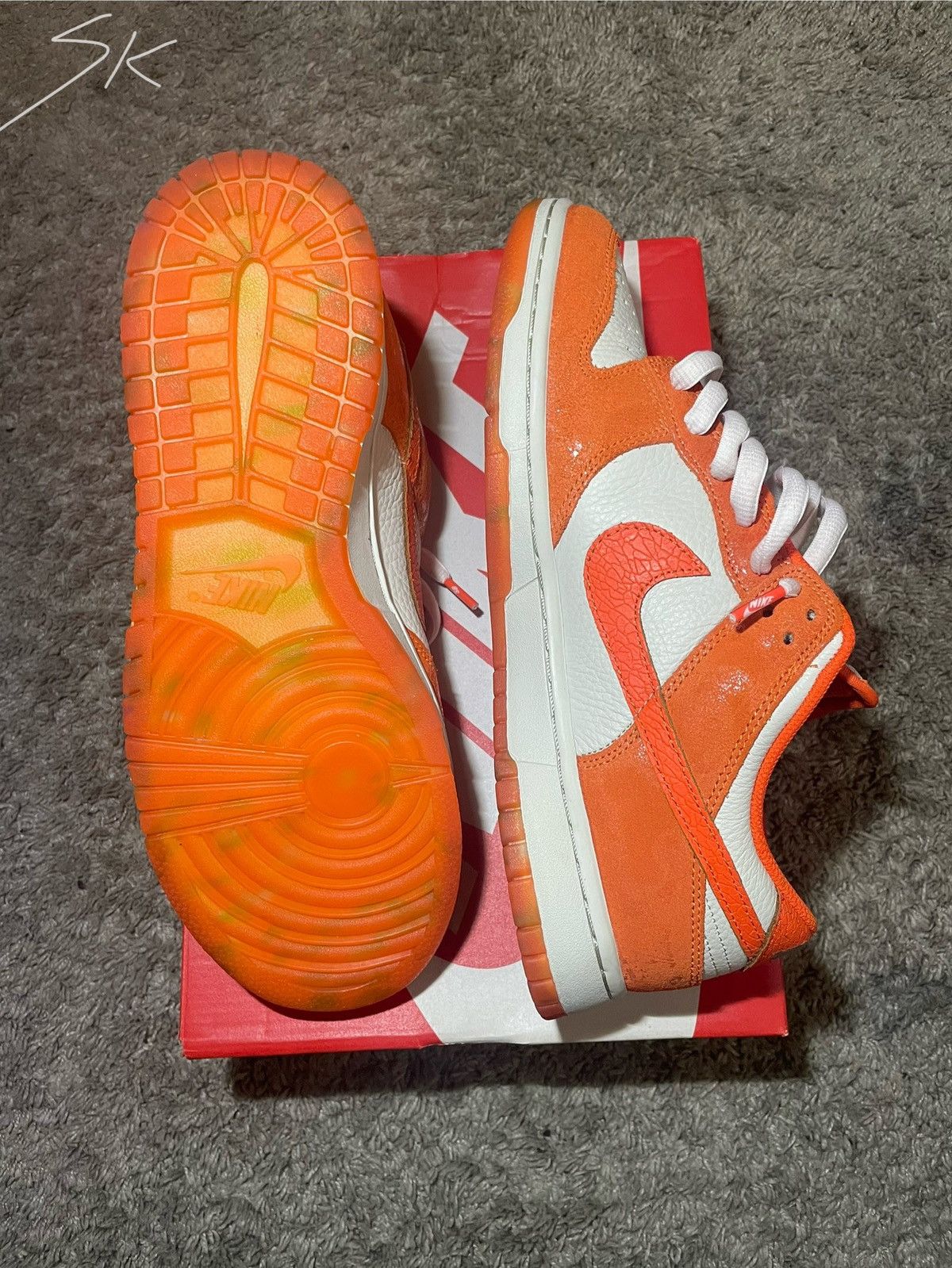 Nike Nike Dunk Low Cracked Orange Size US 10 / IT 40 - 5 Thumbnail