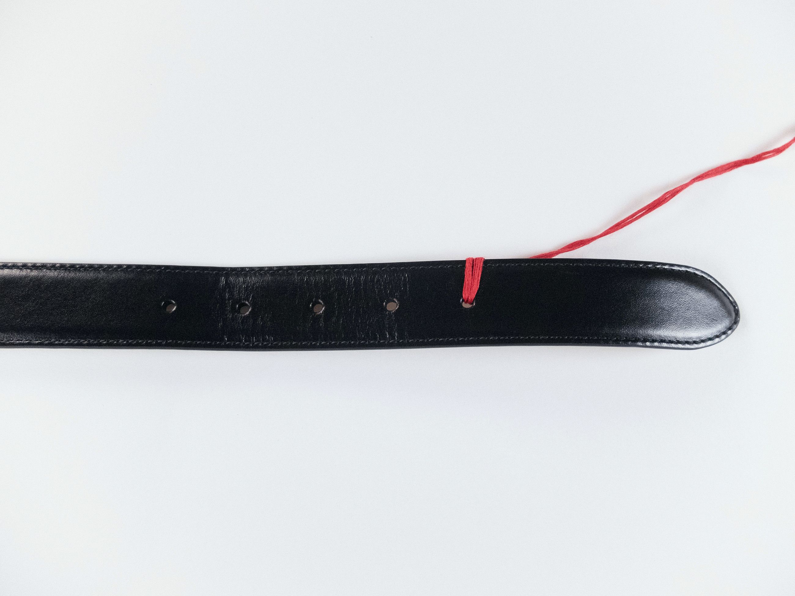 Alexander McQueen ALEXANDER MCQUEEN Seal black logo buckle leather belt 90 q Size 34 - 8 Thumbnail