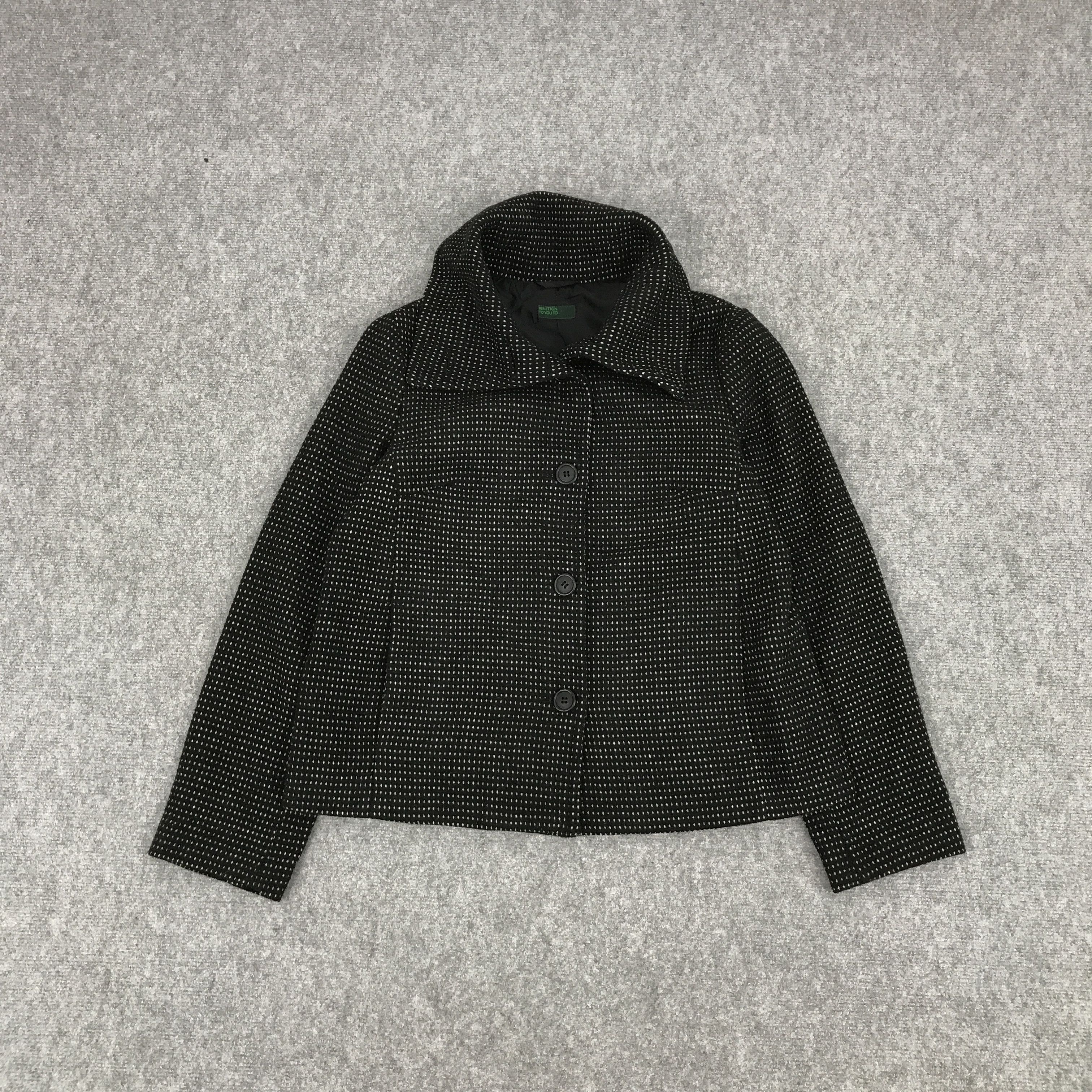 Benetton × Japanese Brand BENETTON BUTTON WOOL JACKET Size US M / EU 48-50 / 2 - 1 Thumbnail