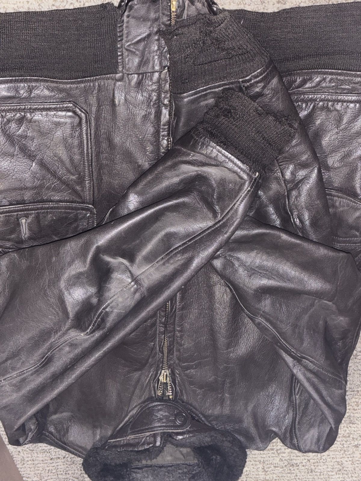 Other Vintage US NavyG-1 Flight Jacket Goatskin Size 46 Size US XL / EU 56 / 4 - 8 Thumbnail