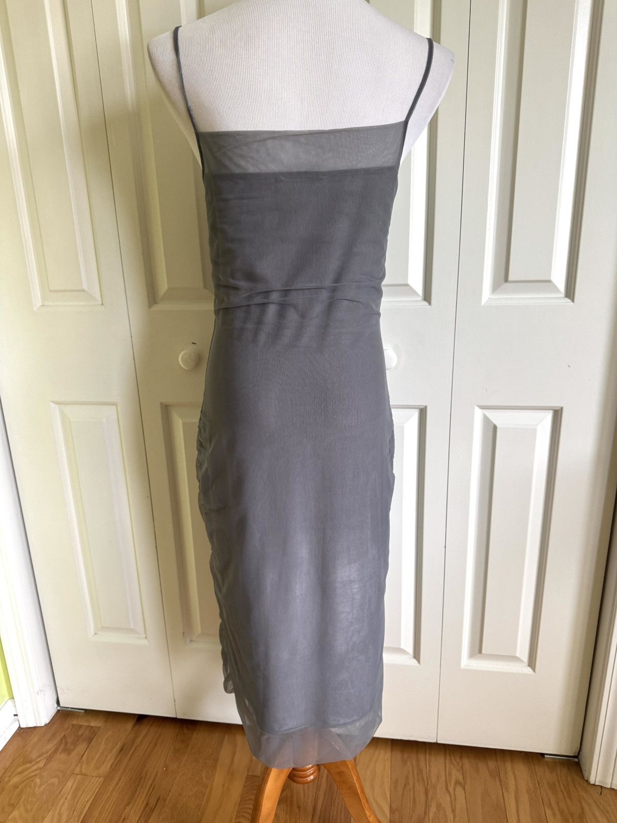 TONI GARD TONI GARD Gray Mesh Slip Dress M Size M / US 6-8 / IT 42-44 - 2 Thumbnail