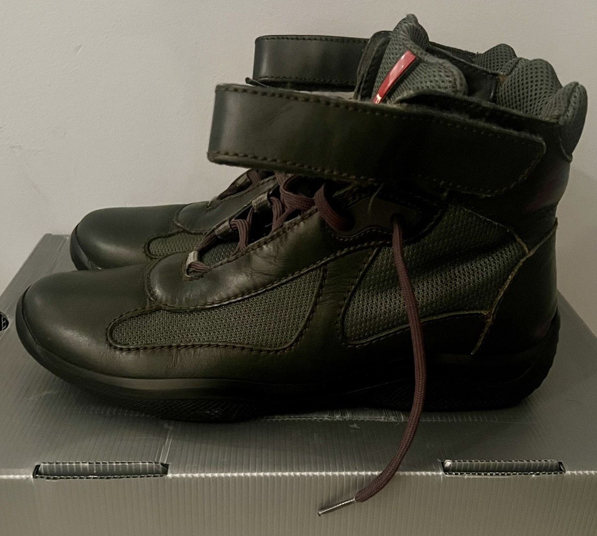 Prada Authentic Prada America’s Cup army green sneakers rare 8.5 Size US 9.5 / EU 42-43 - 1 Thumbnail