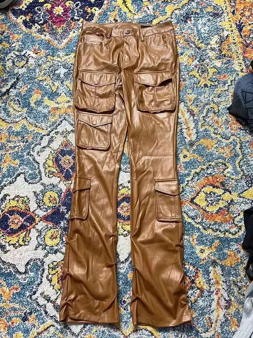 Jean Hayakawa x Kazue Pu Leather Cargo Pants Size US 38 / EU 54 - 8 Thumbnail