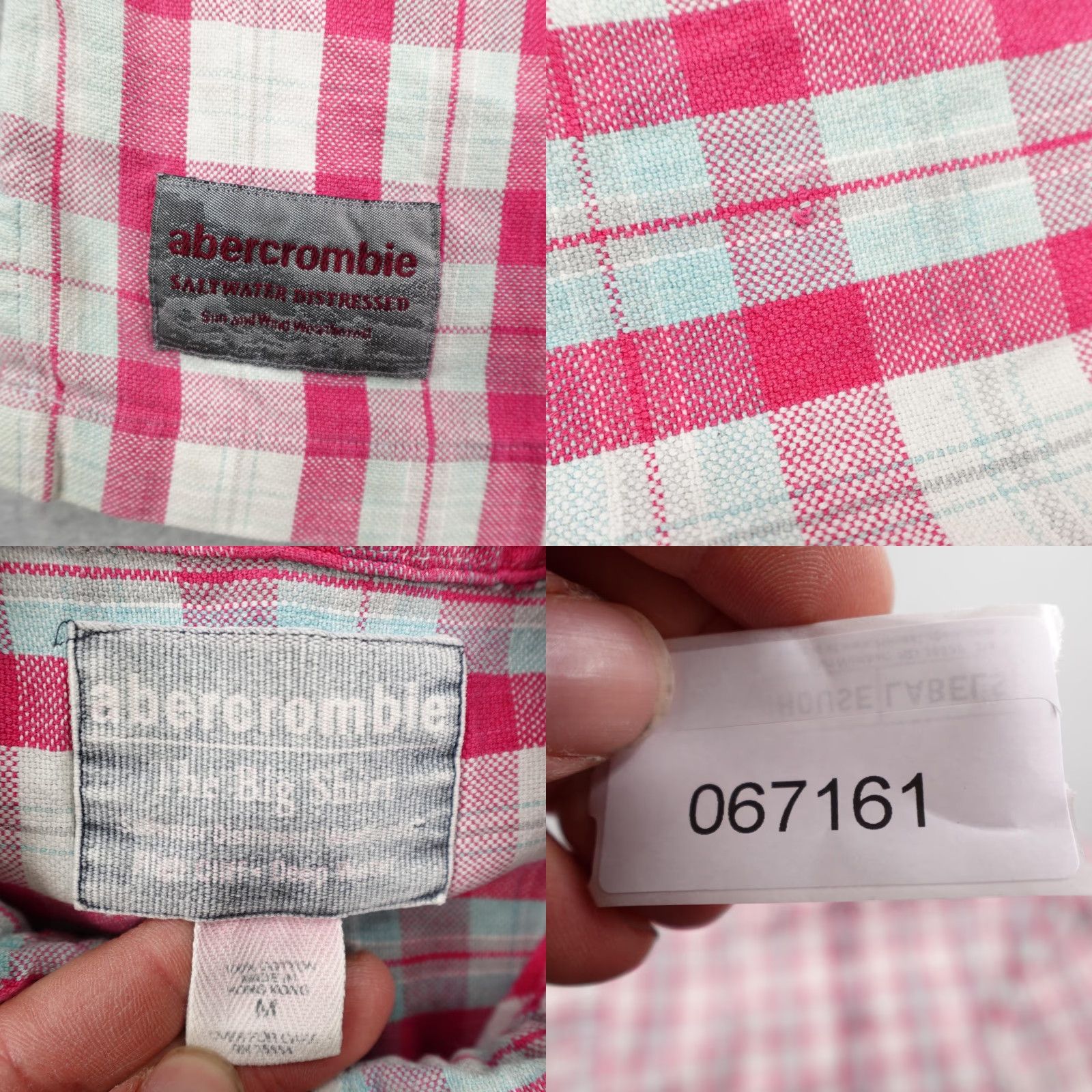Abercrombie & Fitch VINTAGE Abercrombie Shirt Medium Pink Plaid Flannel The Big Shirt Oversized 90s Mens Size US M / EU 48-50 / 2 - 8 Thumbnail