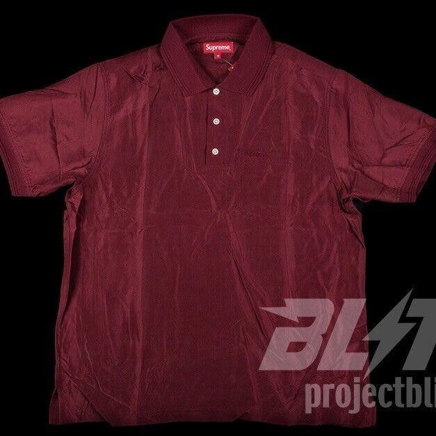 Supreme SS17 SUPREME SILK POLO BURGUNDY RED SHIRT SIZE M MEDIUM 2017 Size US M / EU 48-50 / 2 - 1 Thumbnail