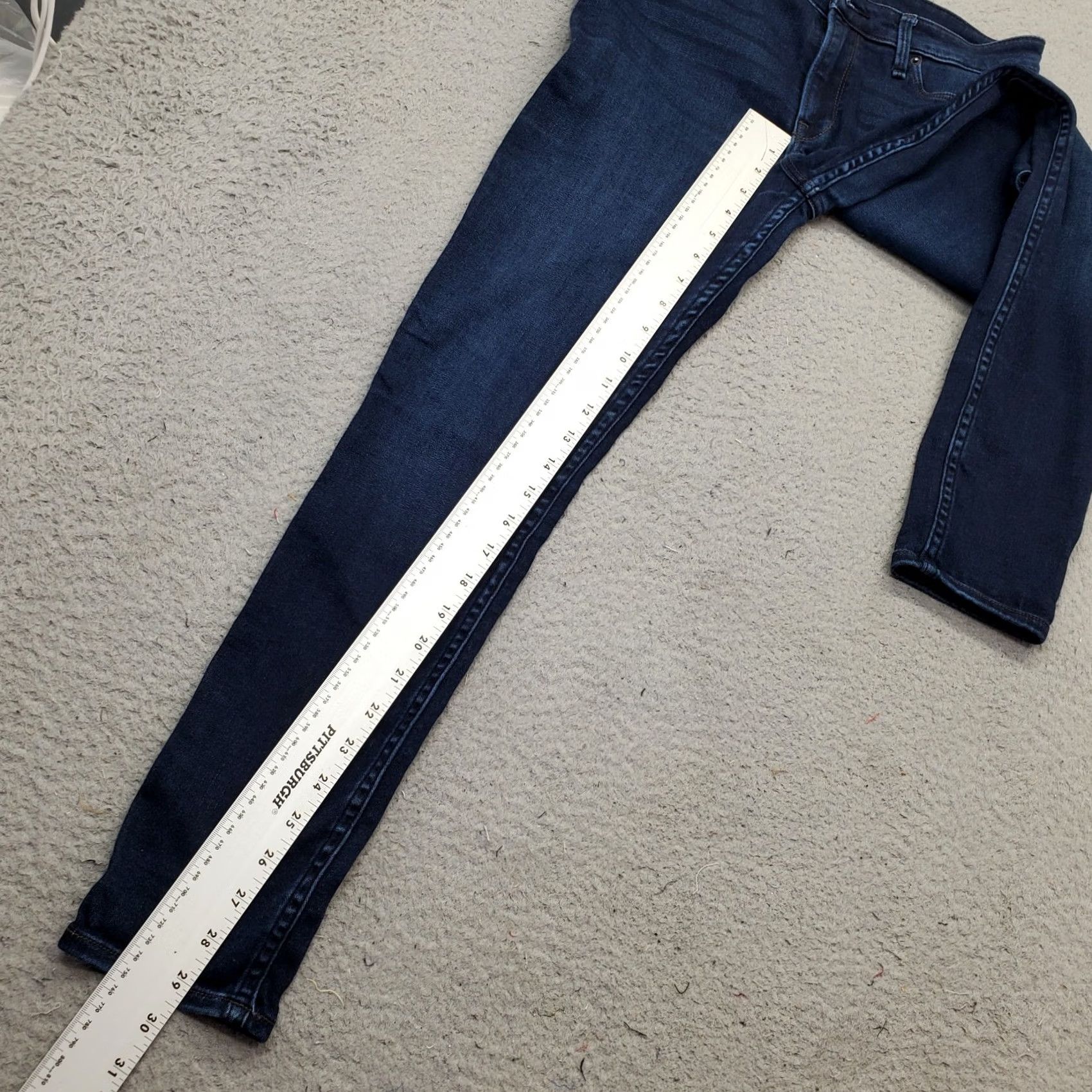 Abercrombie & Fitch Abercrombie & Fitch Womens Jeans 29/8 Blue Denim Harper Low Rise Stretch Skinny Regular Size 8 WW Men? Size 30" / US 8 / IT 44 - 5 Thumbnail