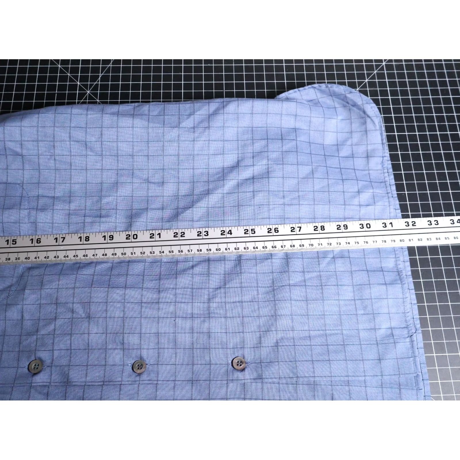 Ermenegildo Zegna VINTAGE Ermenegildo Zegna Shirt Men L Blue Check 100% Cotton Italy Made Business Size US L / EU 52-54 / 3 - 6 Thumbnail