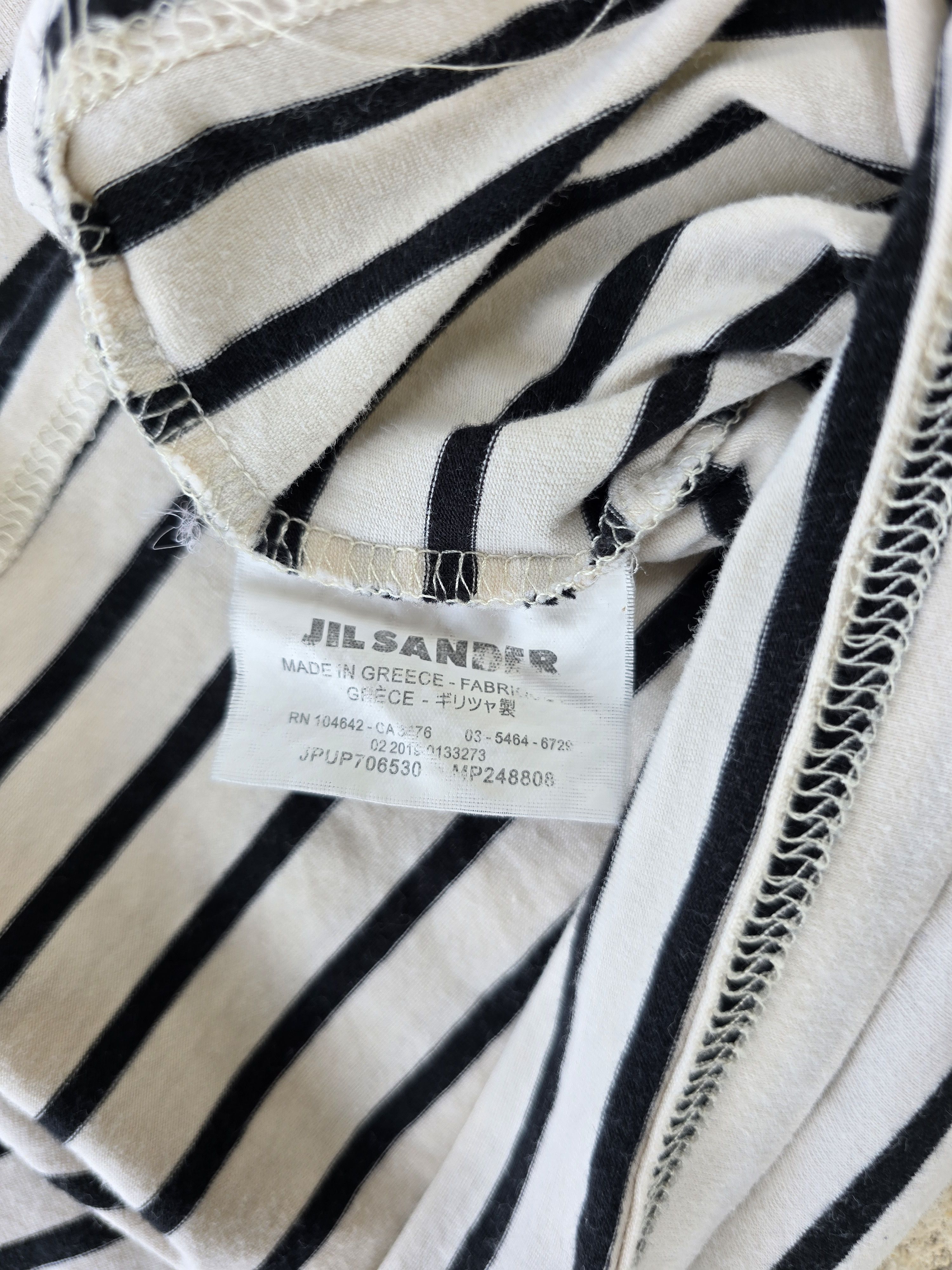 Jil Sander Jil Sander Striped T Shirt (unisex) Size US L / EU 52-54 / 3 - 4 Thumbnail