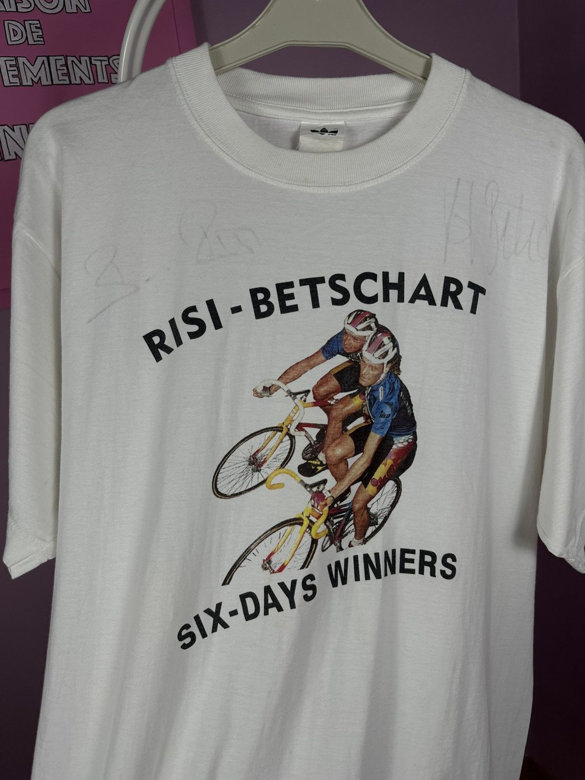 Adidas Adidas Signed Bruno Risi Kurt Betschart Six Days Winners Size US L / EU 52-54 / 3 - 5 Thumbnail