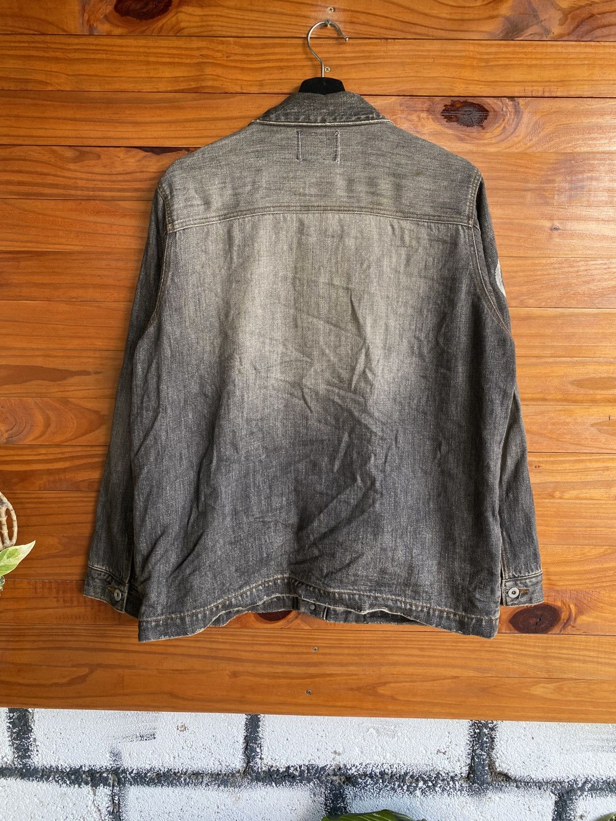 Japanese Brand Braitone Washed Denim Jacket Vintage Japanese Style Grey Size US L / EU 52-54 / 3 - 11 Thumbnail