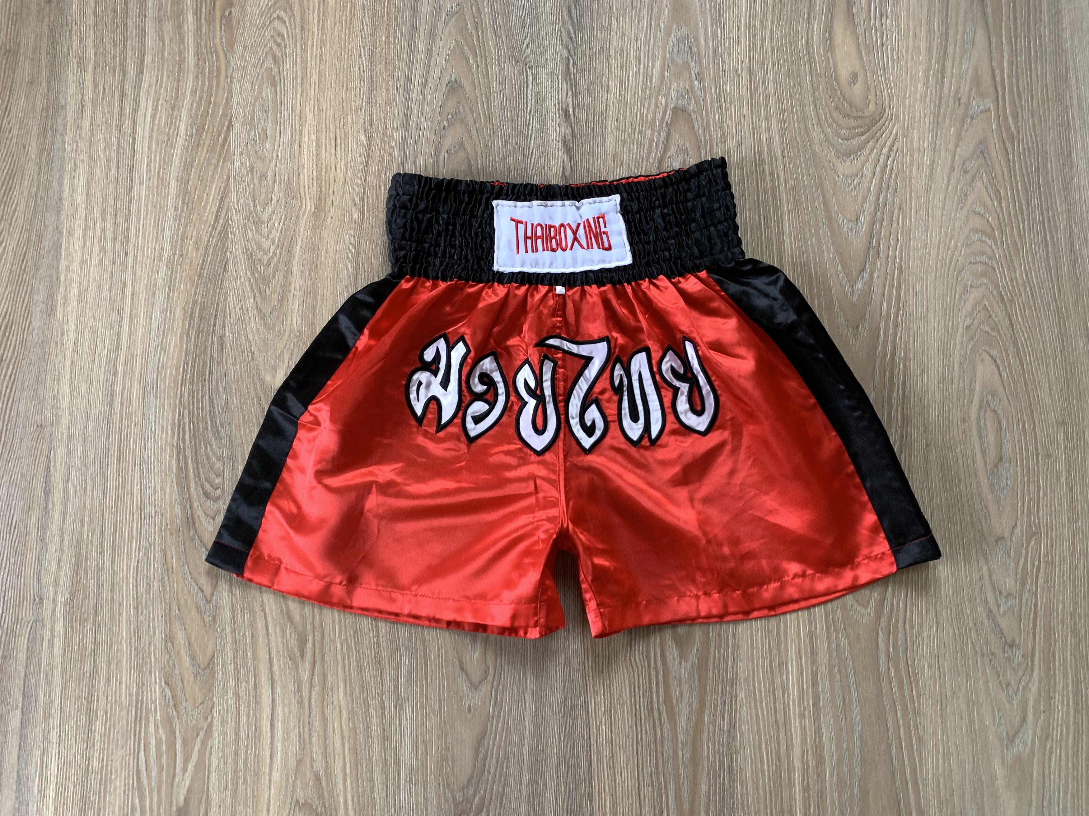 Japanese Brand × Sports Specialties Vintage Muay Thai Red Embroided Boxing Shorts Size US 38 / EU 54 - 1 Thumbnail