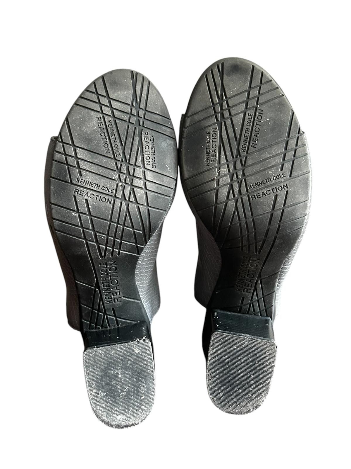 Designer Stylish Grey Open-Toe Heels Size US 6 / IT 36 - 8 Thumbnail
