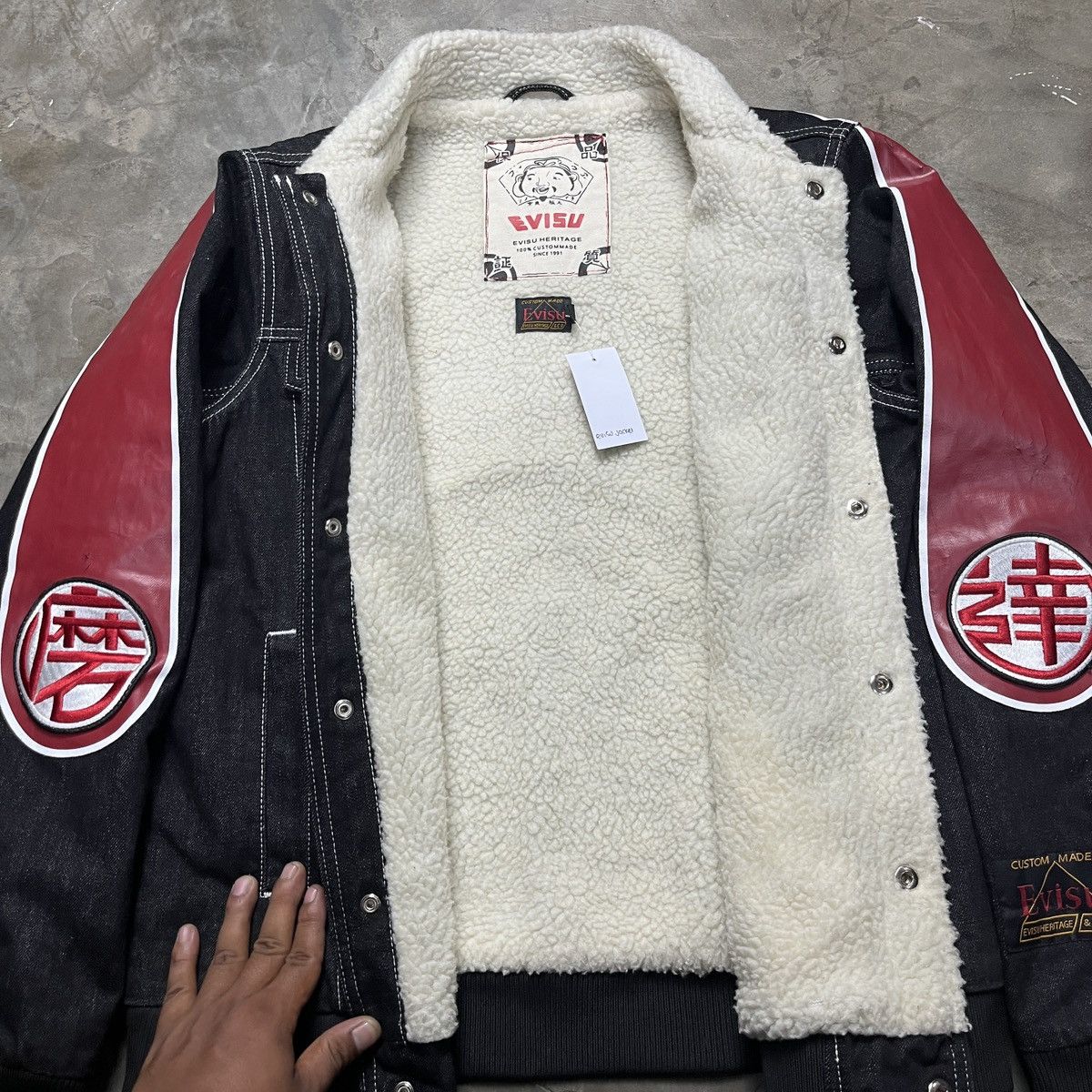 Evisu Evisu sherpa denim jacket Size US M / EU 48-50 / 2 - 12 Thumbnail