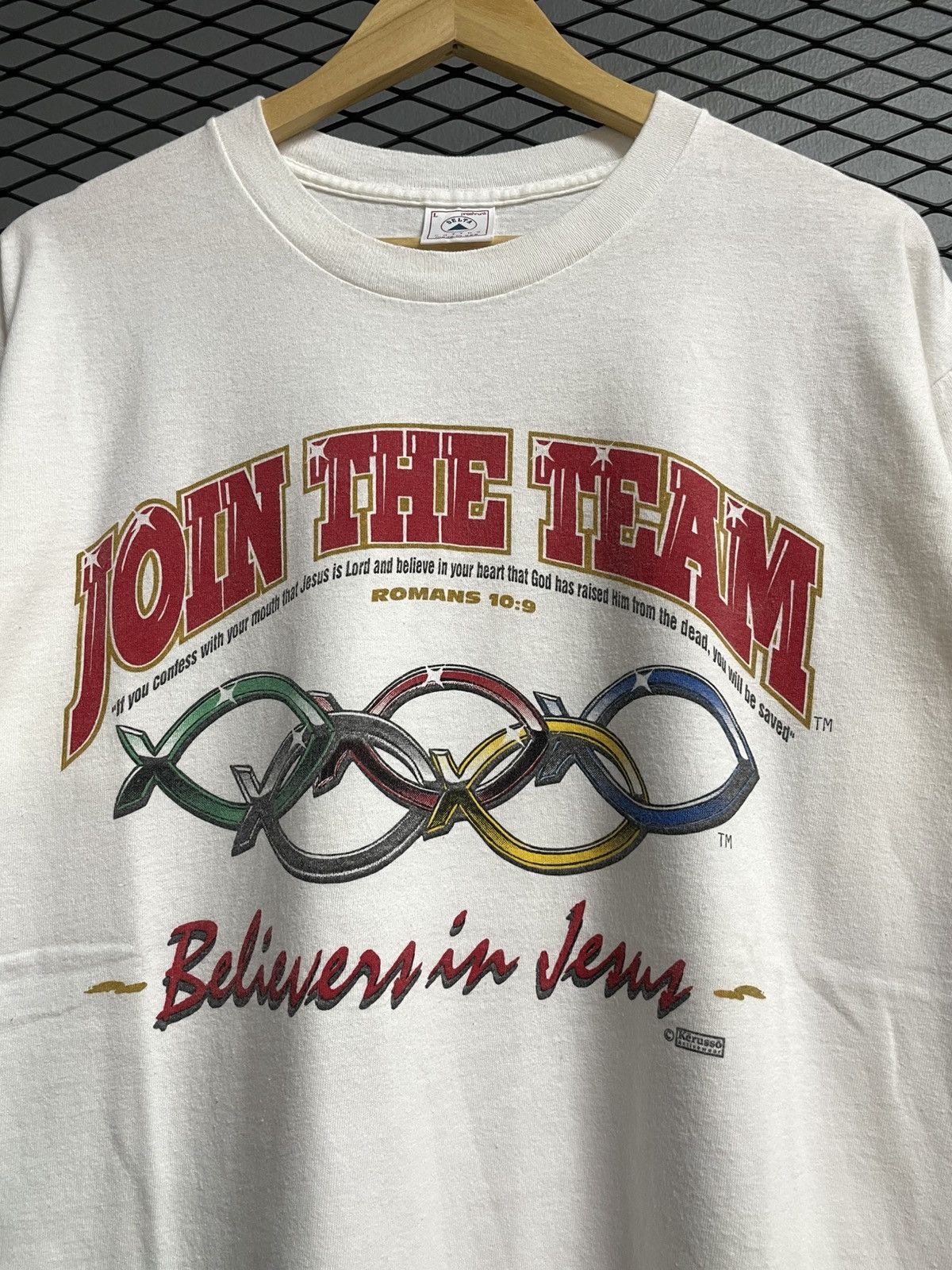 Other Vintage 90s Join The Team Jesus Parody T-Shirt. Size US L / EU 52-54 / 3 - 2 Thumbnail