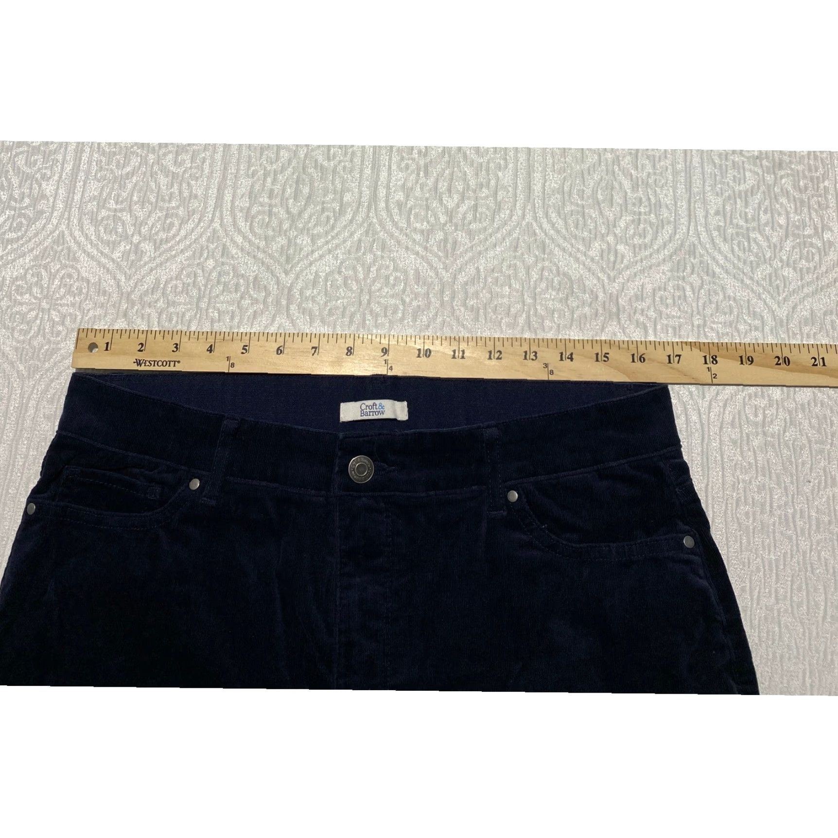 Croft & Barrow Croft & Barrow Corduroy Pants Navy Blue Women Straight Leg Size 12 A Size 34" / US 12 / IT 48 - 5 Thumbnail