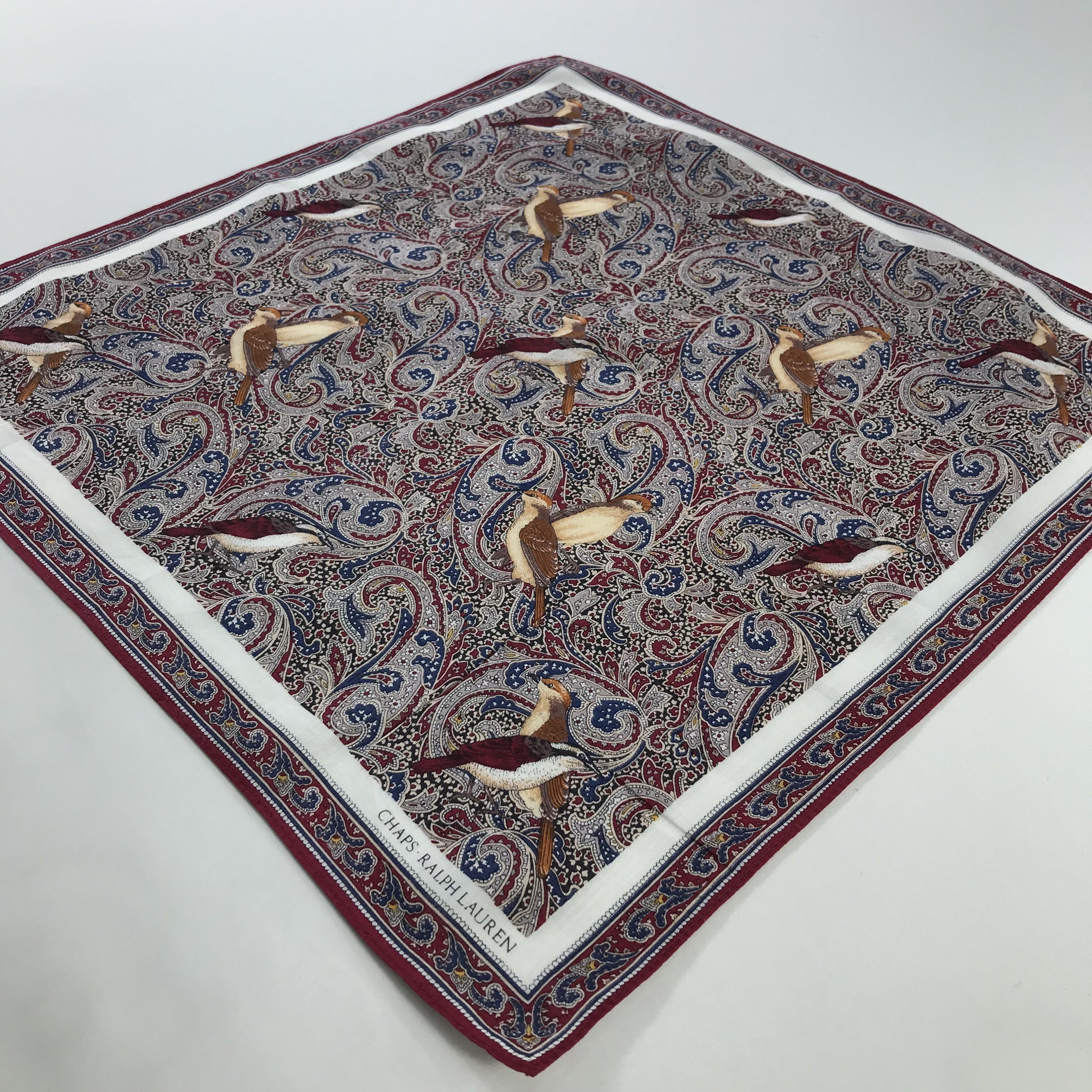 Chaps Ralph Lauren × Vintage Chaps Ralph Lauren Bandana / Handkerchief /Neckerchief -S612 Size ONE SIZE - 2 Thumbnail