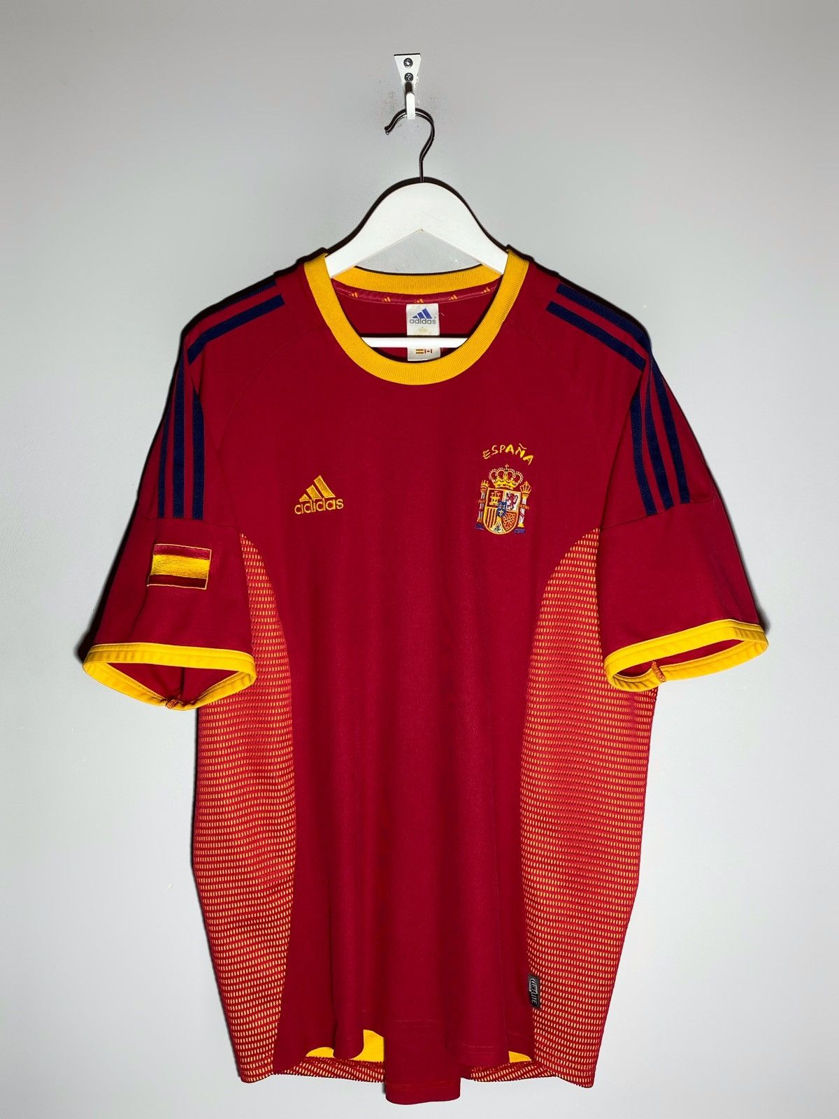 Adidas Adidas Spain National Team 2002 Fifa World Cup Soccer Jersey Size US XL / EU 56 / 4 - 1 Thumbnail