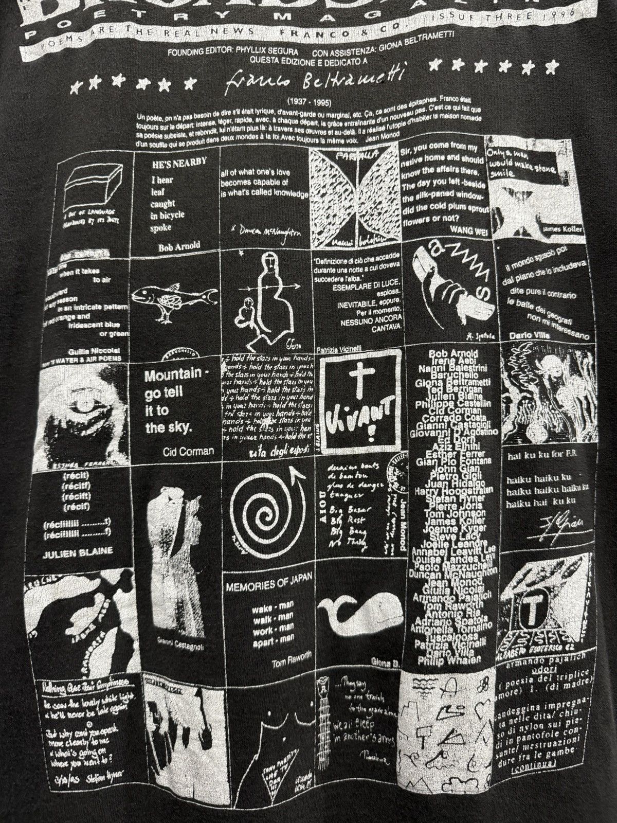 Andy Warhol Vintage 90s PopArt Broadshirt Poetry Megazine Thrashed Faded Size US M / EU 48-50 / 2 - 3 Thumbnail