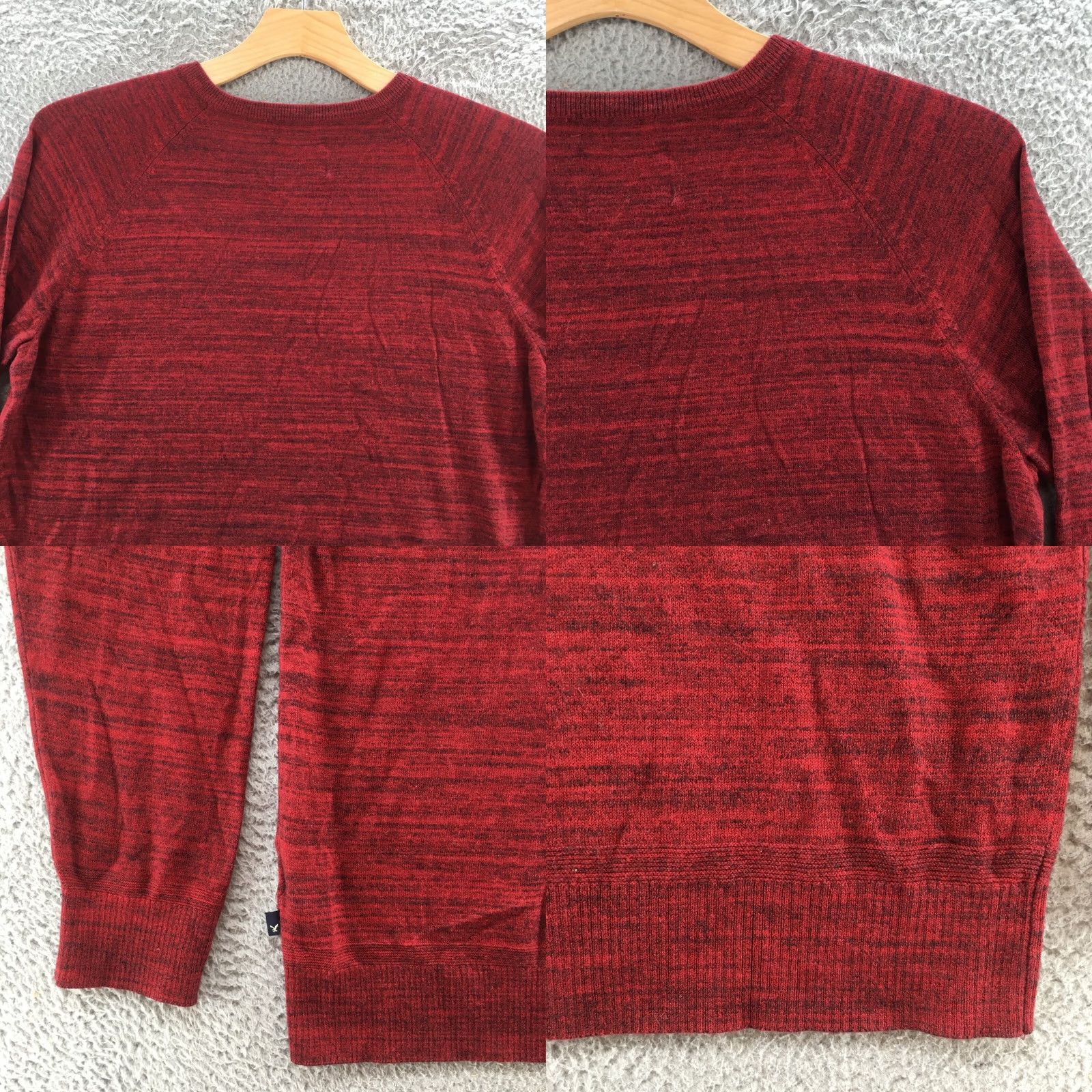 American Eagle Outfitters American Eagle Outfitters Sweater Mens XL Red Cotton Blend Long Sleeve Pullover Size US XL / EU 56 / 4 - 9 Thumbnail