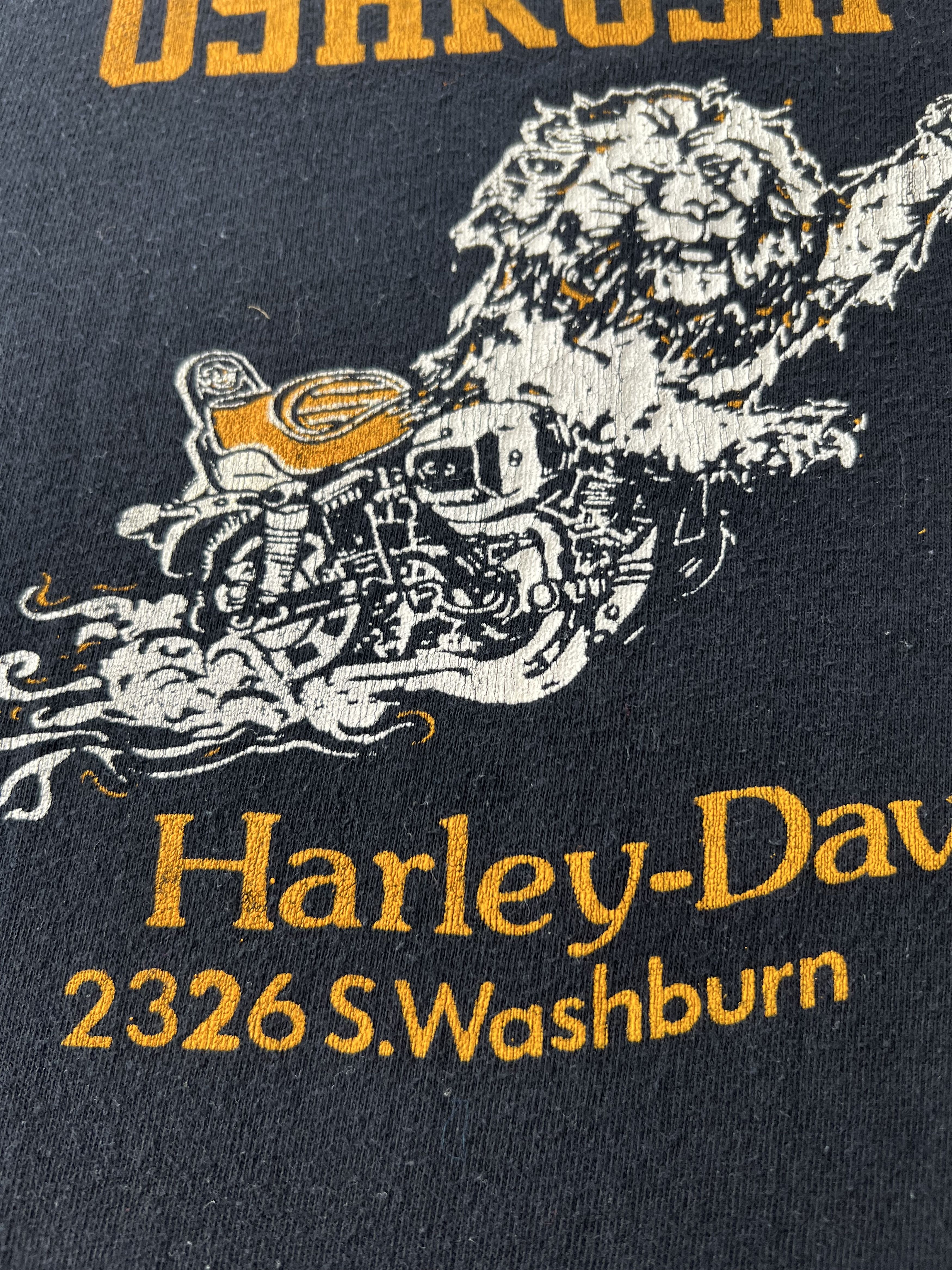 Harley Davidson Vintage 70s 80s Harley Davidson Oshkosh Wisconsin USA Tshirt Size US M / EU 48-50 / 2 - 16 Thumbnail