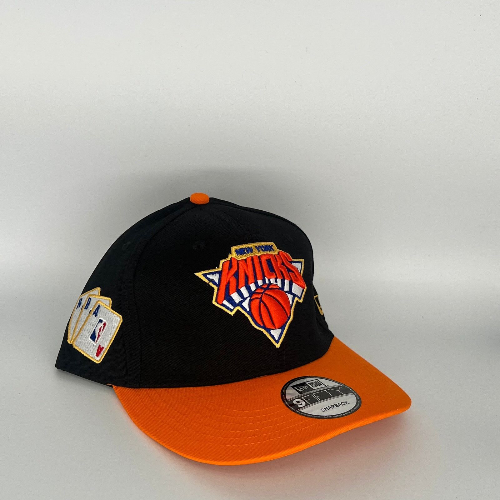 New Era Black Orange New York Knicks NBA Side Patch New Era NBA Size ONE SIZE - 1 Thumbnail