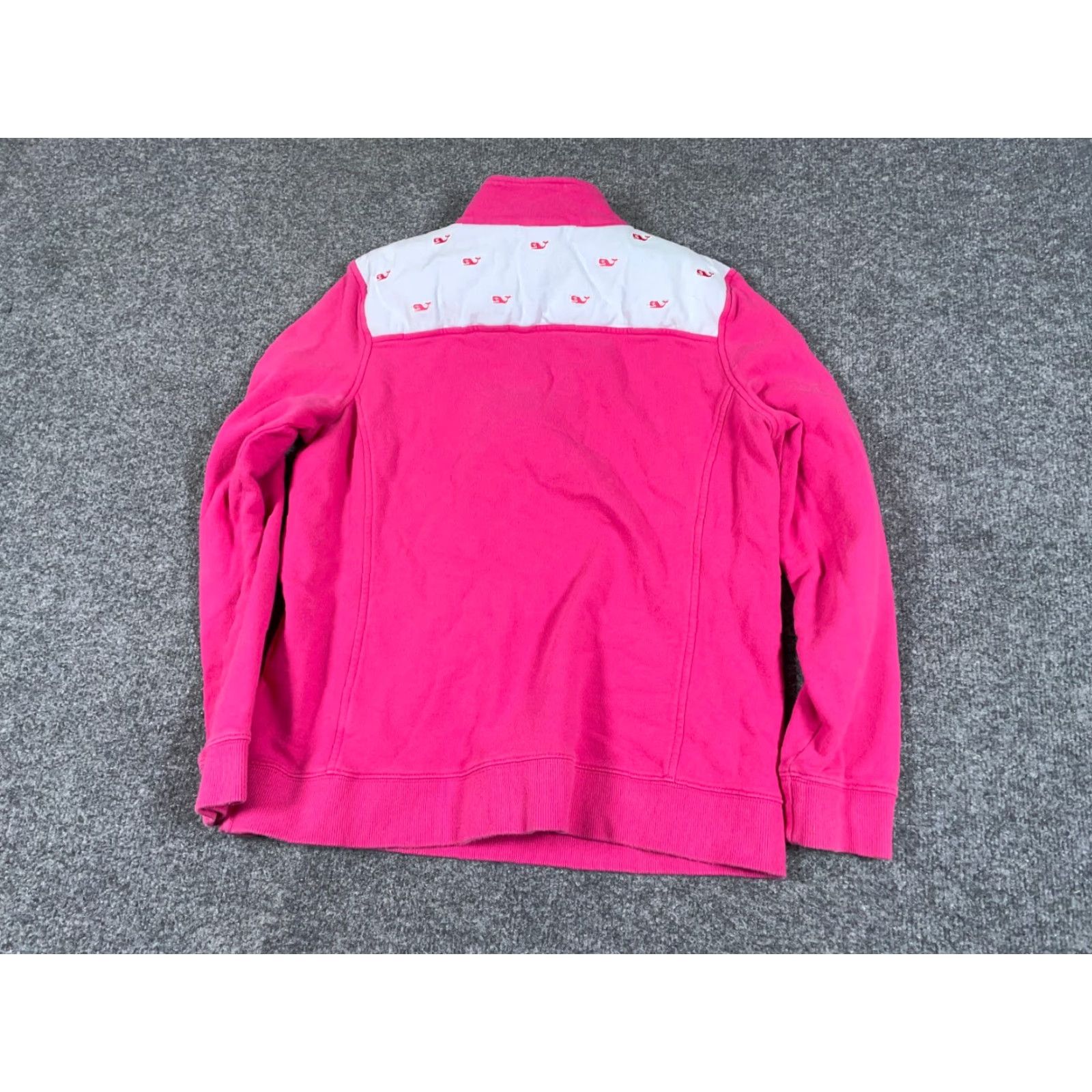 Vineyard Vines Vineyard Vines Sweatshirt Women's Medium Pink White Whale Pattern 1/4-Zip Size M / US 6-8 / IT 42-44 - 2 Thumbnail