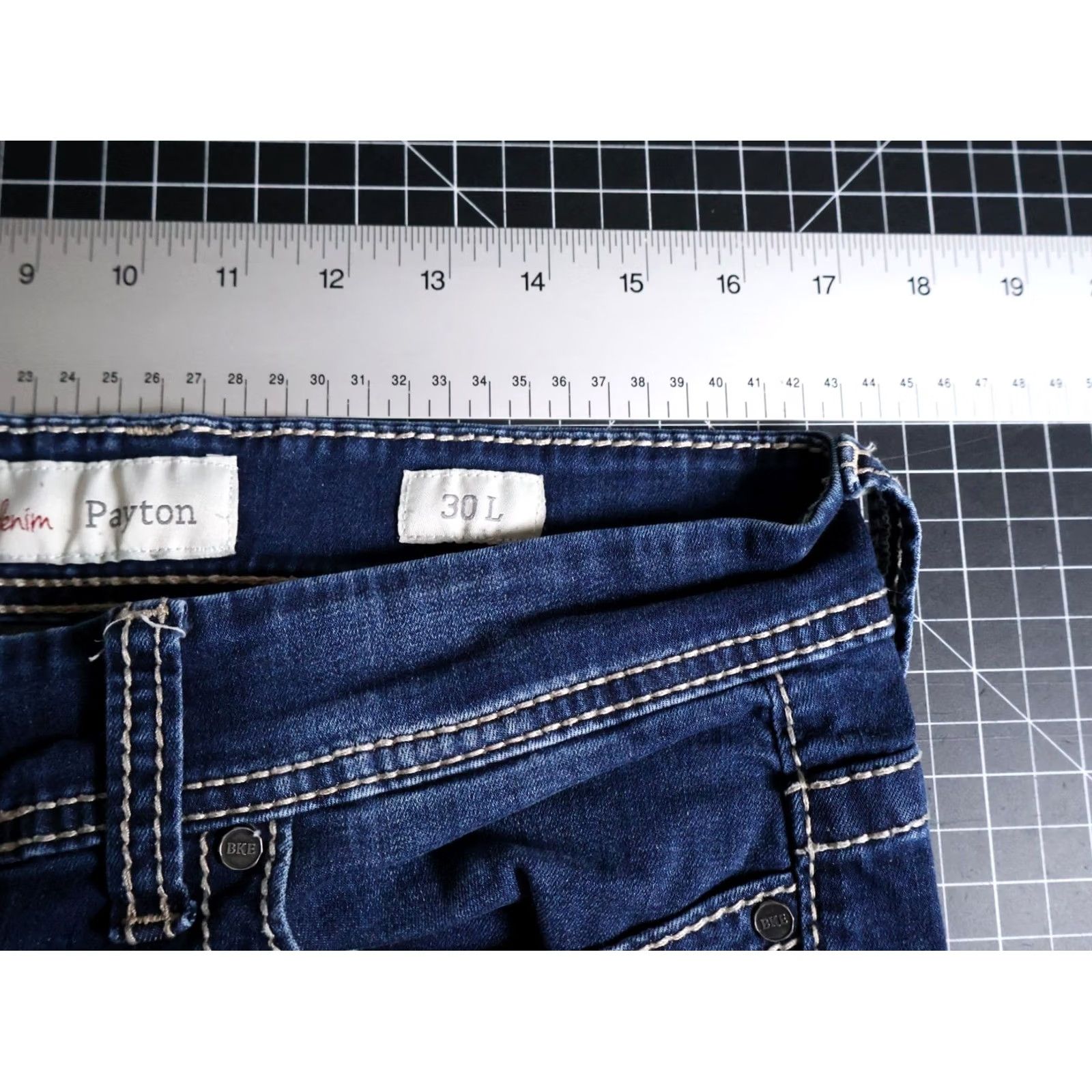 Vintage BKE Payton Jeans Women's 34 x 32 Denim Low Rise Skinny Stretch Blue 5-Pocket Design Slim Regular Cotton-Lycra Zip Fly Mens? Size 24" / US 00 / IT 34 - 7 Thumbnail