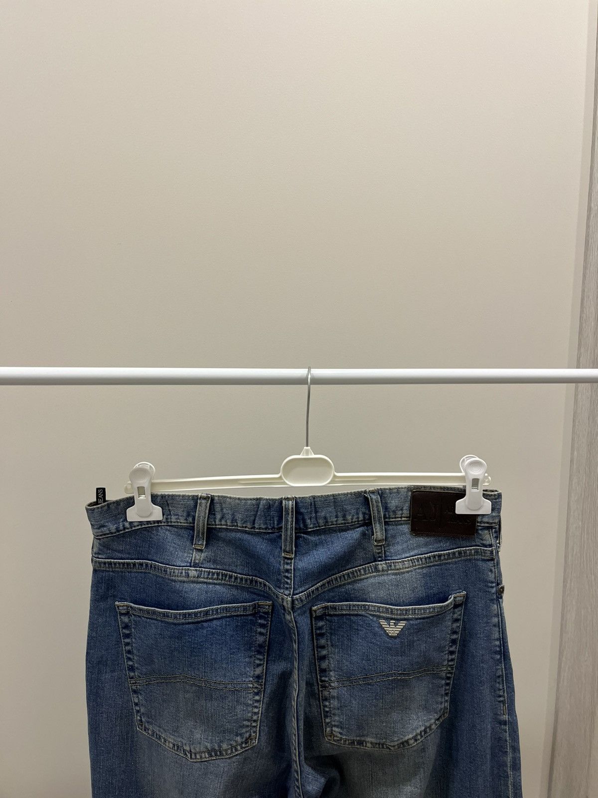 Armani Vintage ARMANI JEANS Wide Leg Baggy Distressed Washed Pants Size US 33 - 6 Thumbnail