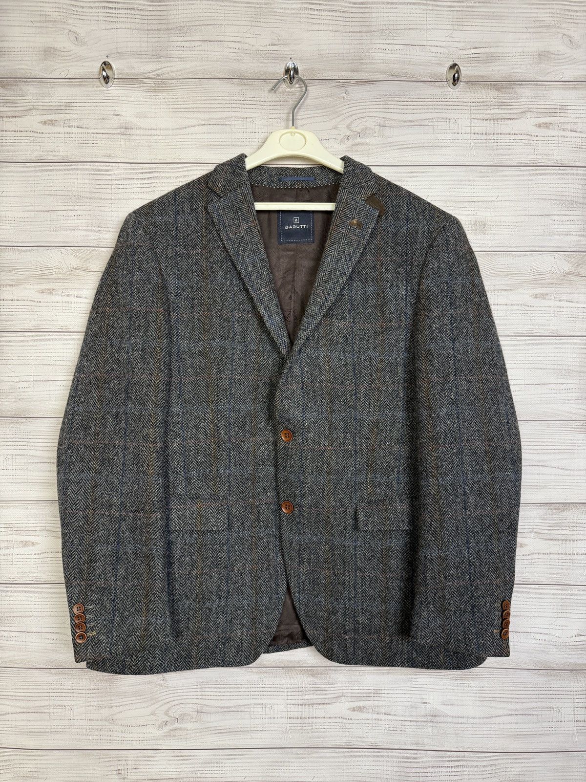 Harris Tweed Harris Tweed Barutti wool checkered wool blazer Size 44S - 1 Thumbnail