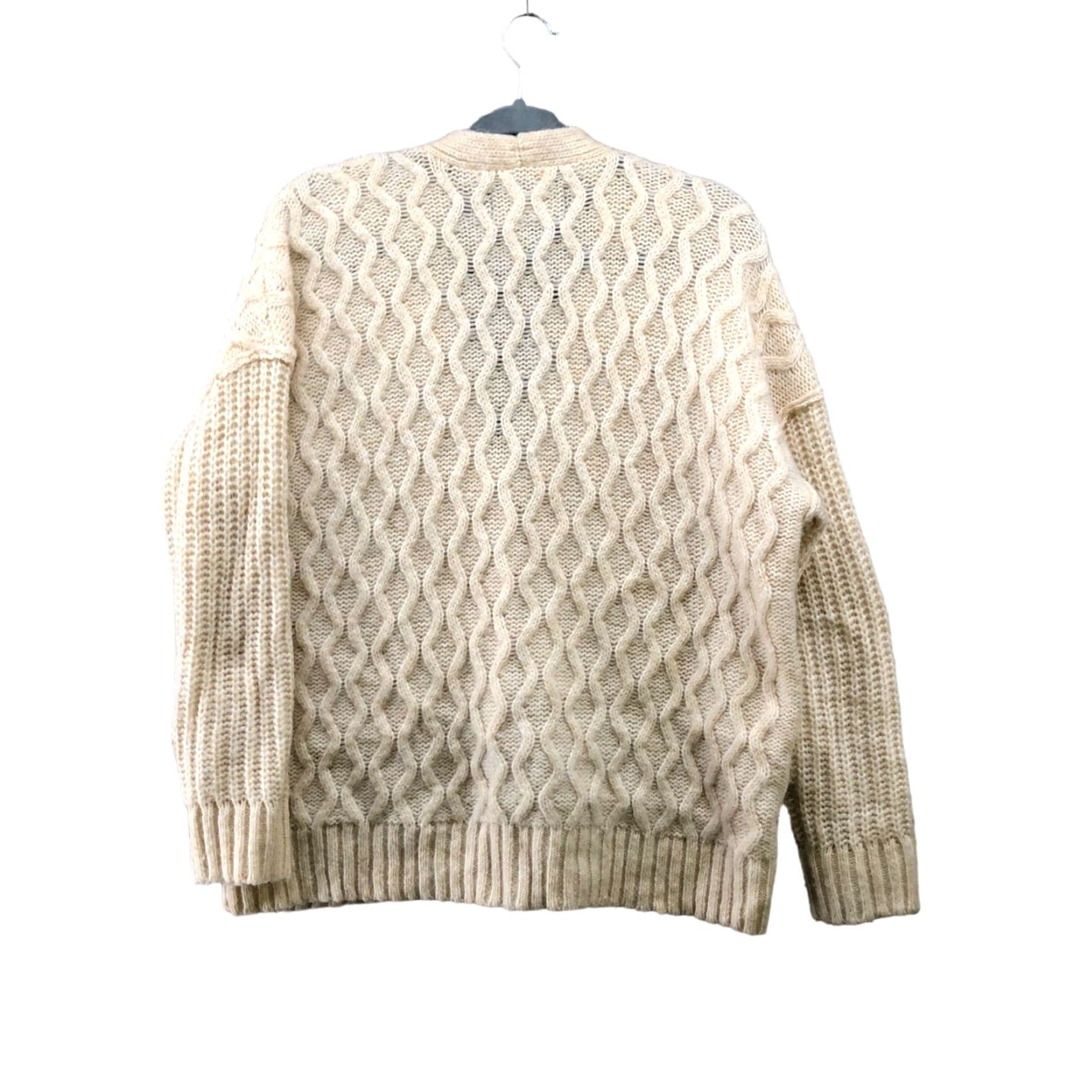 American Eagle Outfitters VINTAGE American Eagle Outfitters Oversized Cardigan Womens XS Fisherman V-Neck Ivory Beige Wool Blend Knit Sweater Size XS / US 0-2 / IT 36-38 - 2 Thumbnail