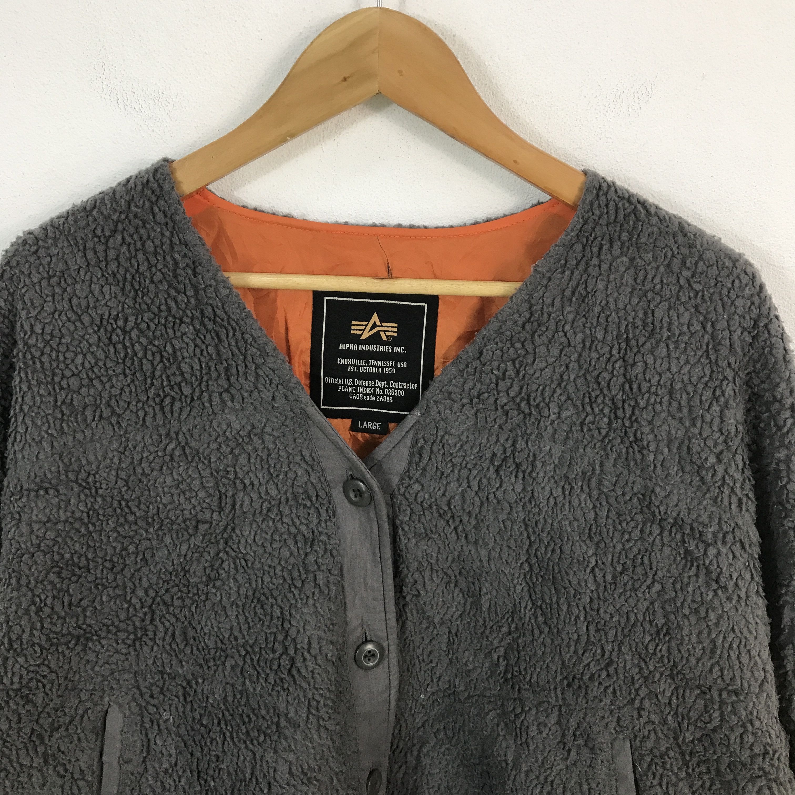 Alpha Industries × Vintage alpha industries Sherpa cardigan button jacket Size US L / EU 52-54 / 3 - 3 Thumbnail