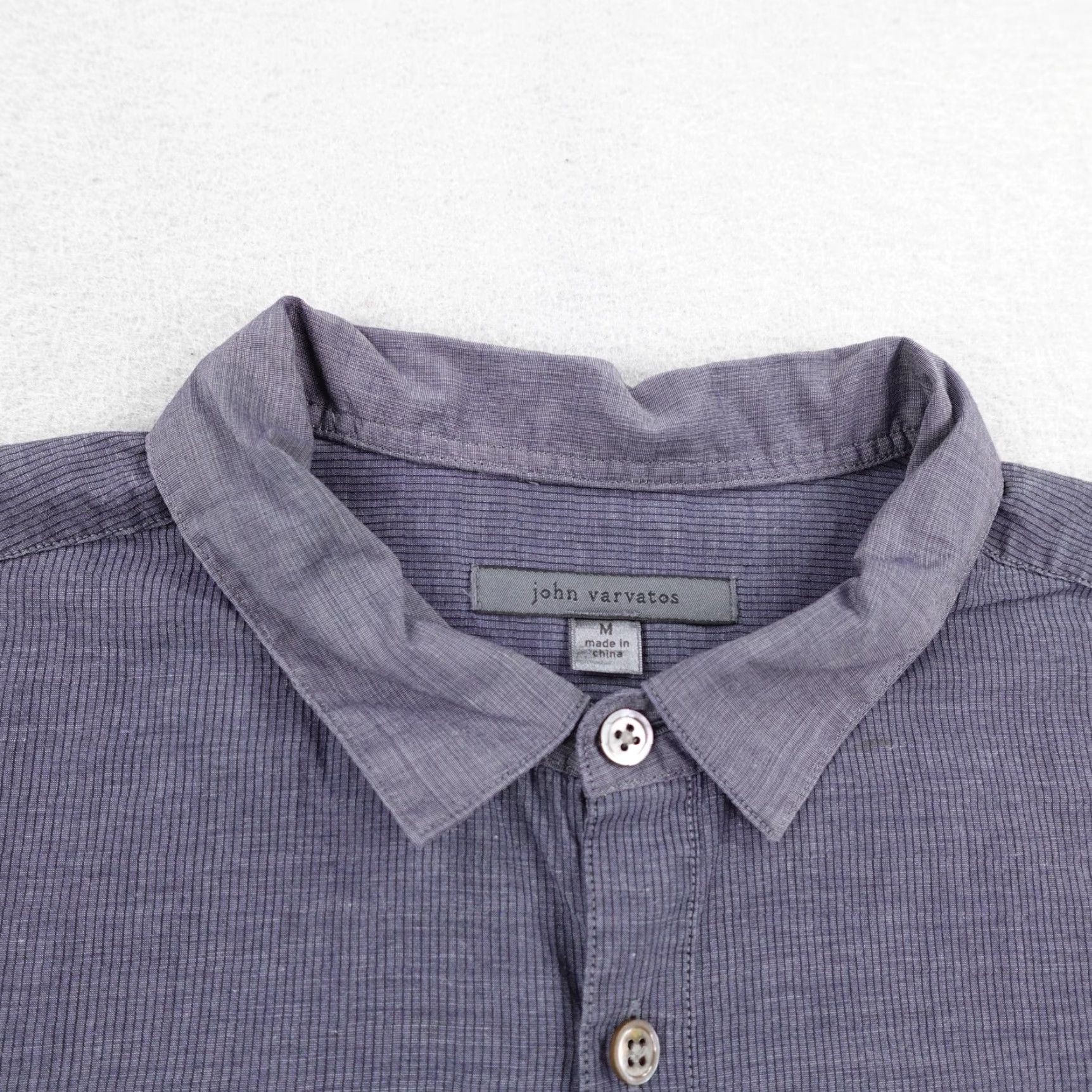 John Varvatos John Varvatos Shirt Mens Medium Blue Long Sleeve Button-Up Cotton Woven Casual Mens Size US M / EU 48-50 / 2 - 2 Thumbnail