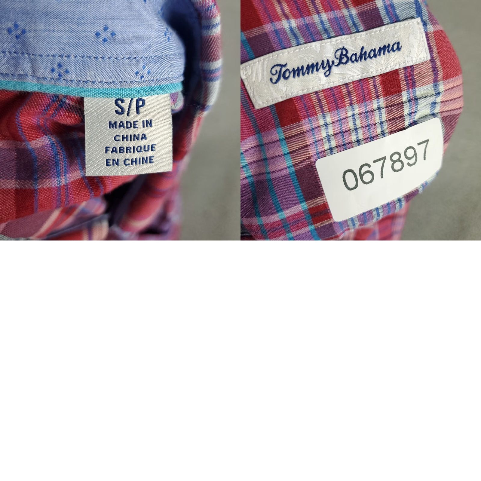 Tommy Bahama Tommy Bahama Shirt Mens Small Red Plaid Cotton Button-Up Long Sleeve Size US S / EU 44-46 / 1 - 8 Thumbnail