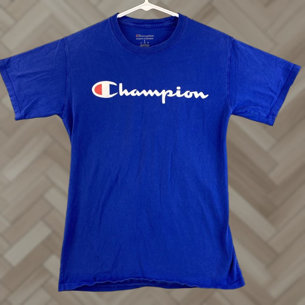 Champion Champion Mens T Shirt Script Logo Classic Jersey S Small 80-65 Size US S / EU 44-46 / 1 - 1 Thumbnail