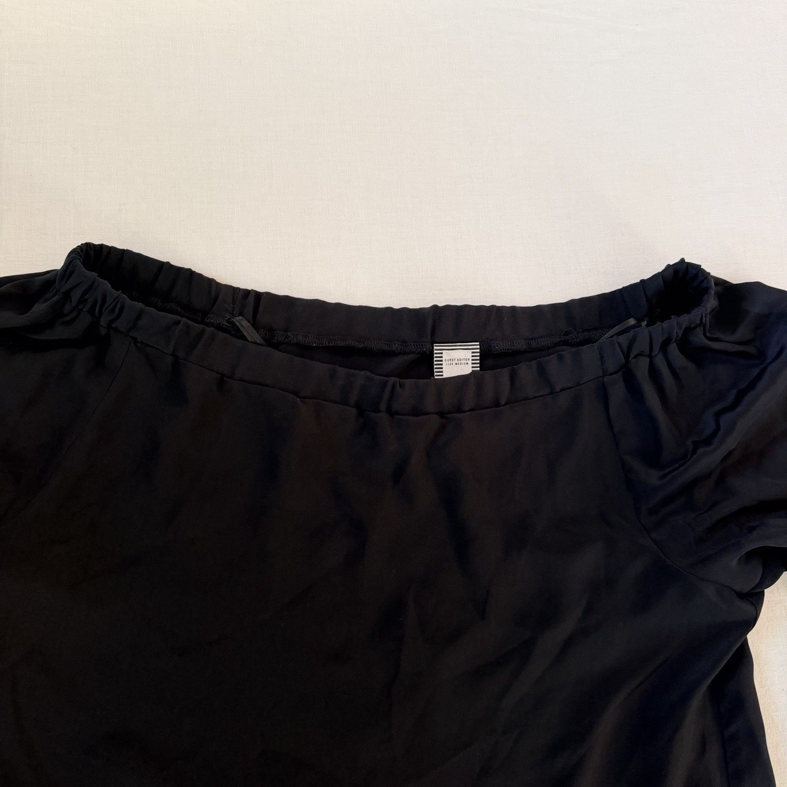 Other Anthropologie Guest Editor Silk Off Shoulder Blouse Black Size M / US 6-8 / IT 42-44 - 7 Thumbnail