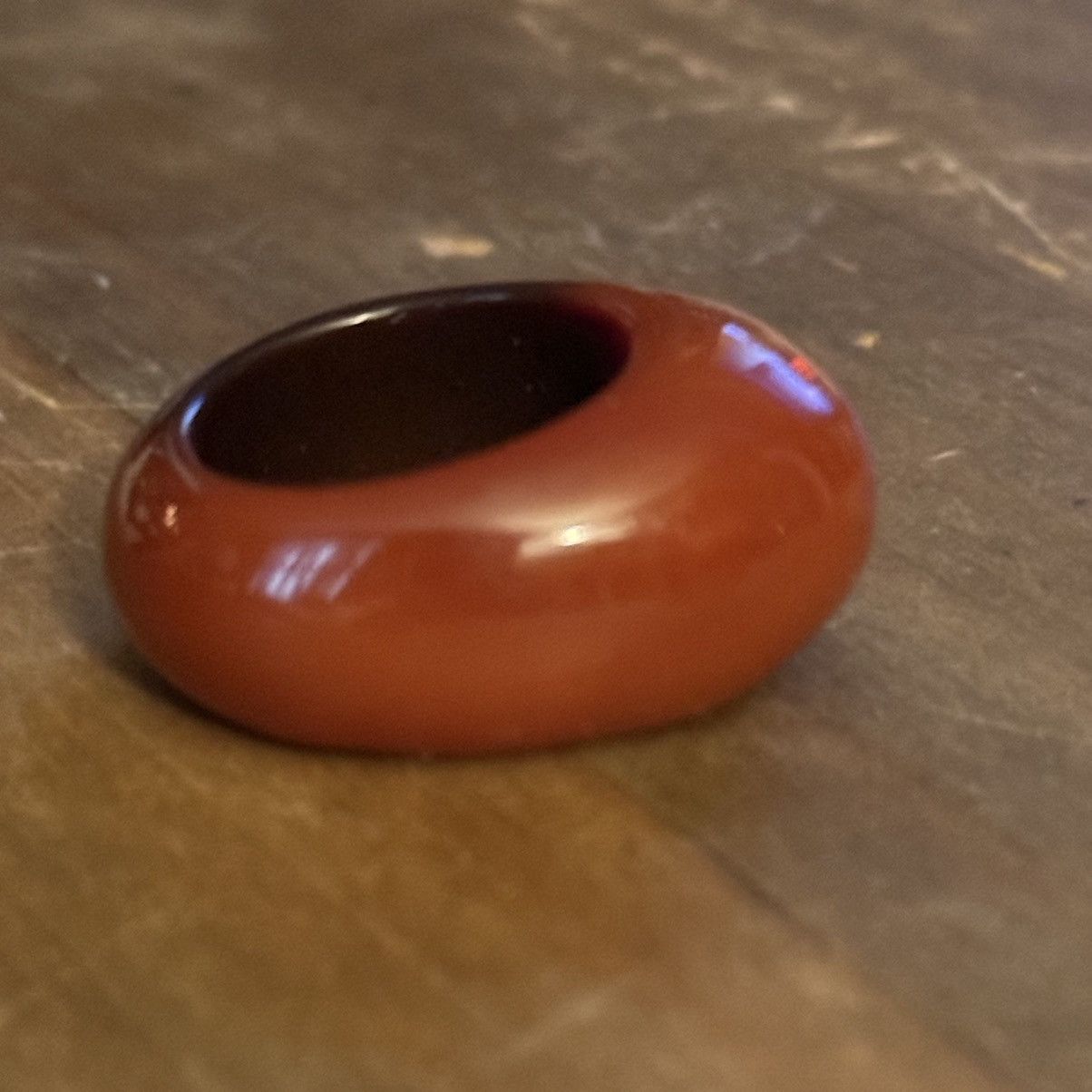 Vintage Vintage brown agate dome ring Size ONE SIZE - 6 Thumbnail