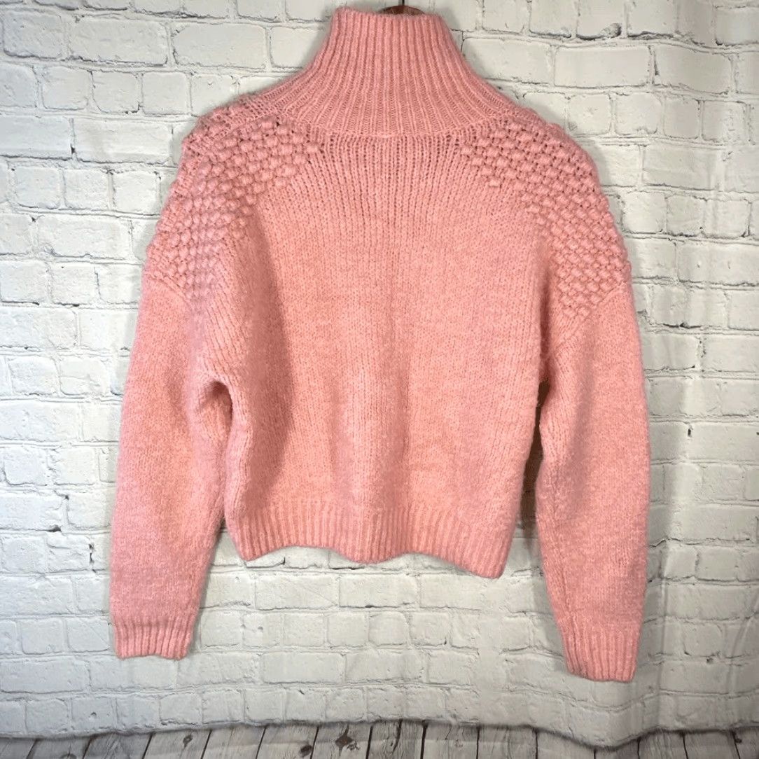 Free People Free People Bradley Sweater Pink Small Knitted Pullover Cropped Boho Chunky Size S / US 4 / IT 40 - 4 Thumbnail