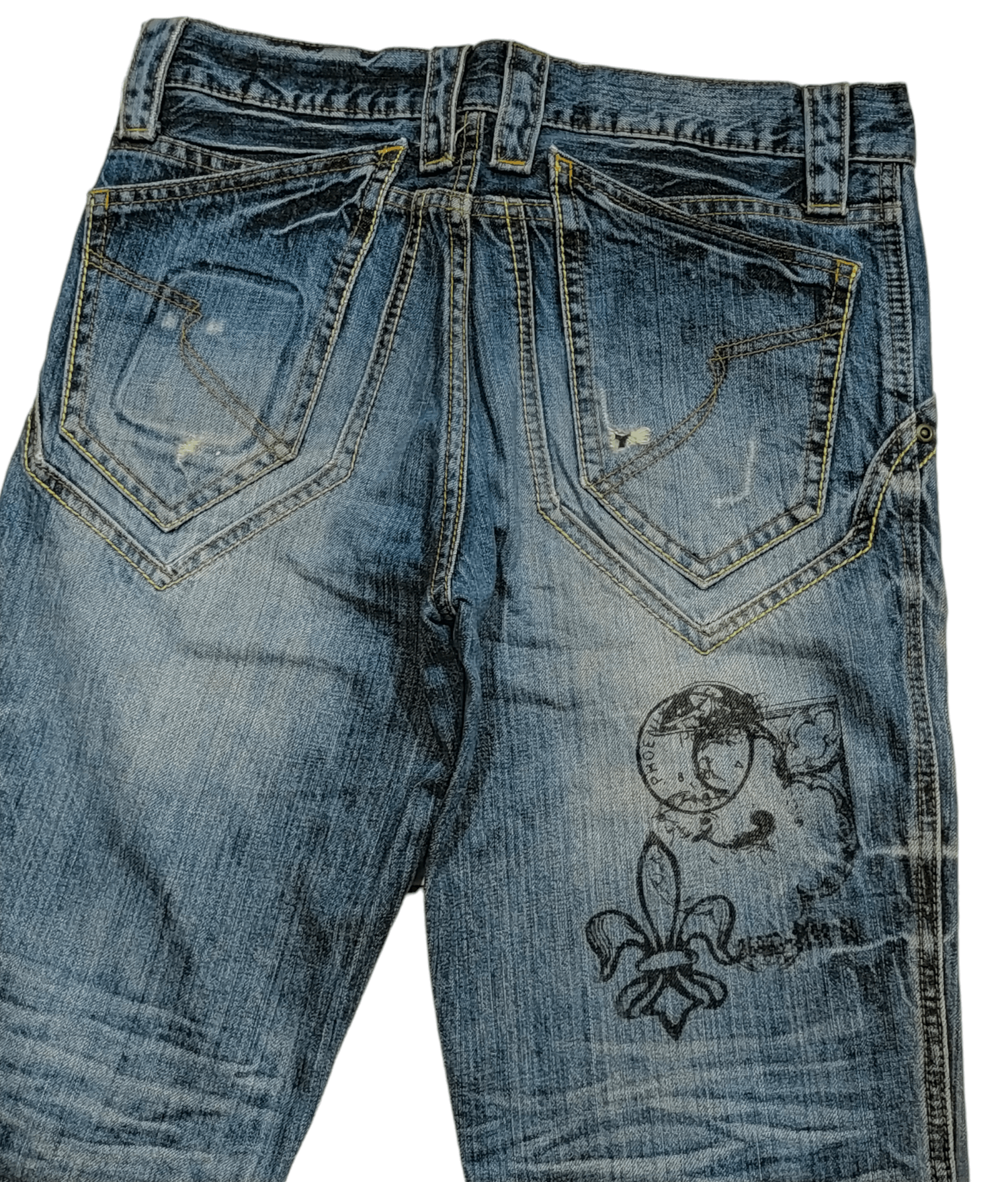 Hysteric Glamour × If Six Was Nine × semanticdesign 🔥FLARE JEANS SEMANTIC DESIGN DISTRESSED DENIM PANTS FADED Size 31" - 4 Thumbnail