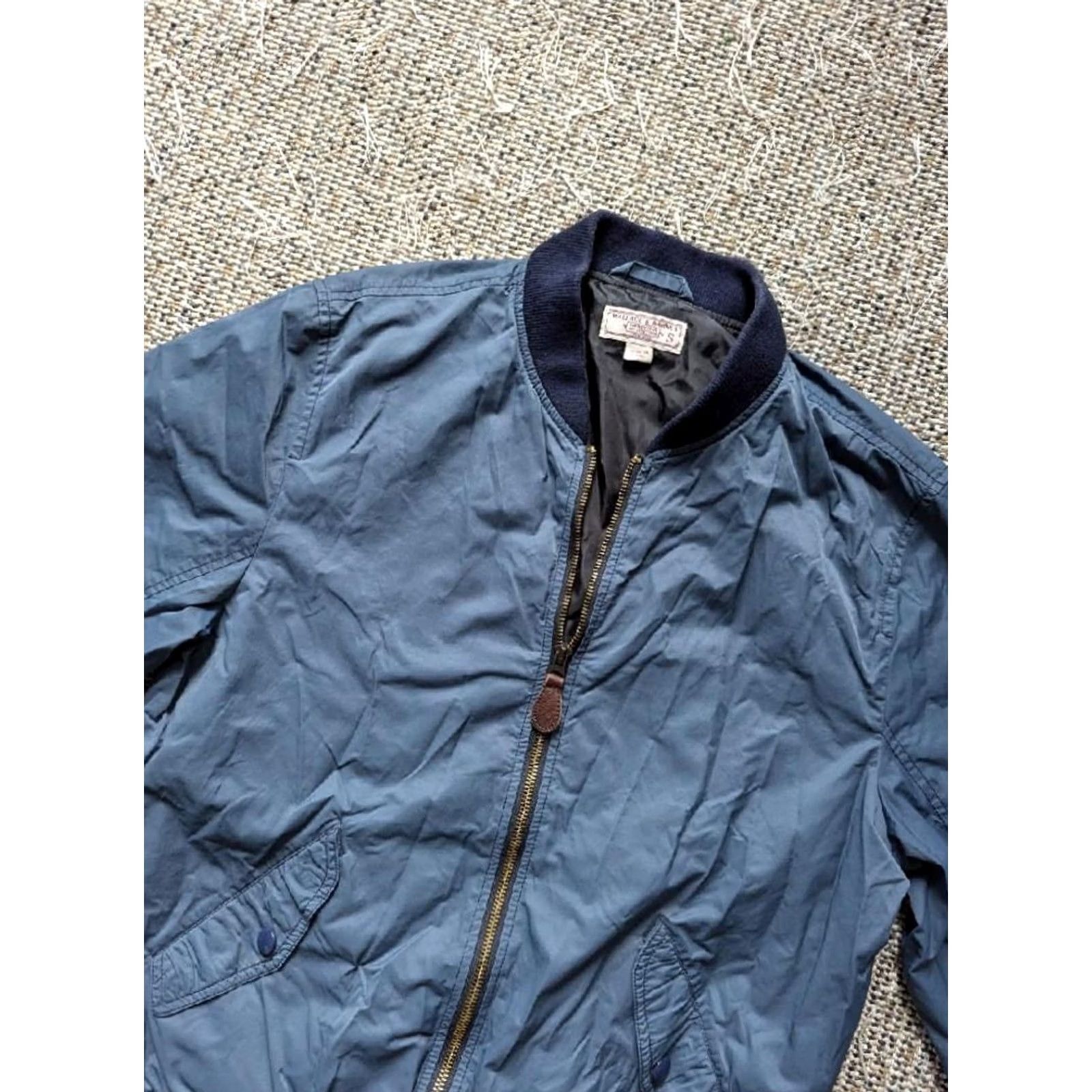 Wallace & Barnes VINTAGE Wallace & Barnes J. CREW MA-1 blue jacket S military bomber flight Men XS? Size US S / EU 44-46 / 1 - 4 Thumbnail