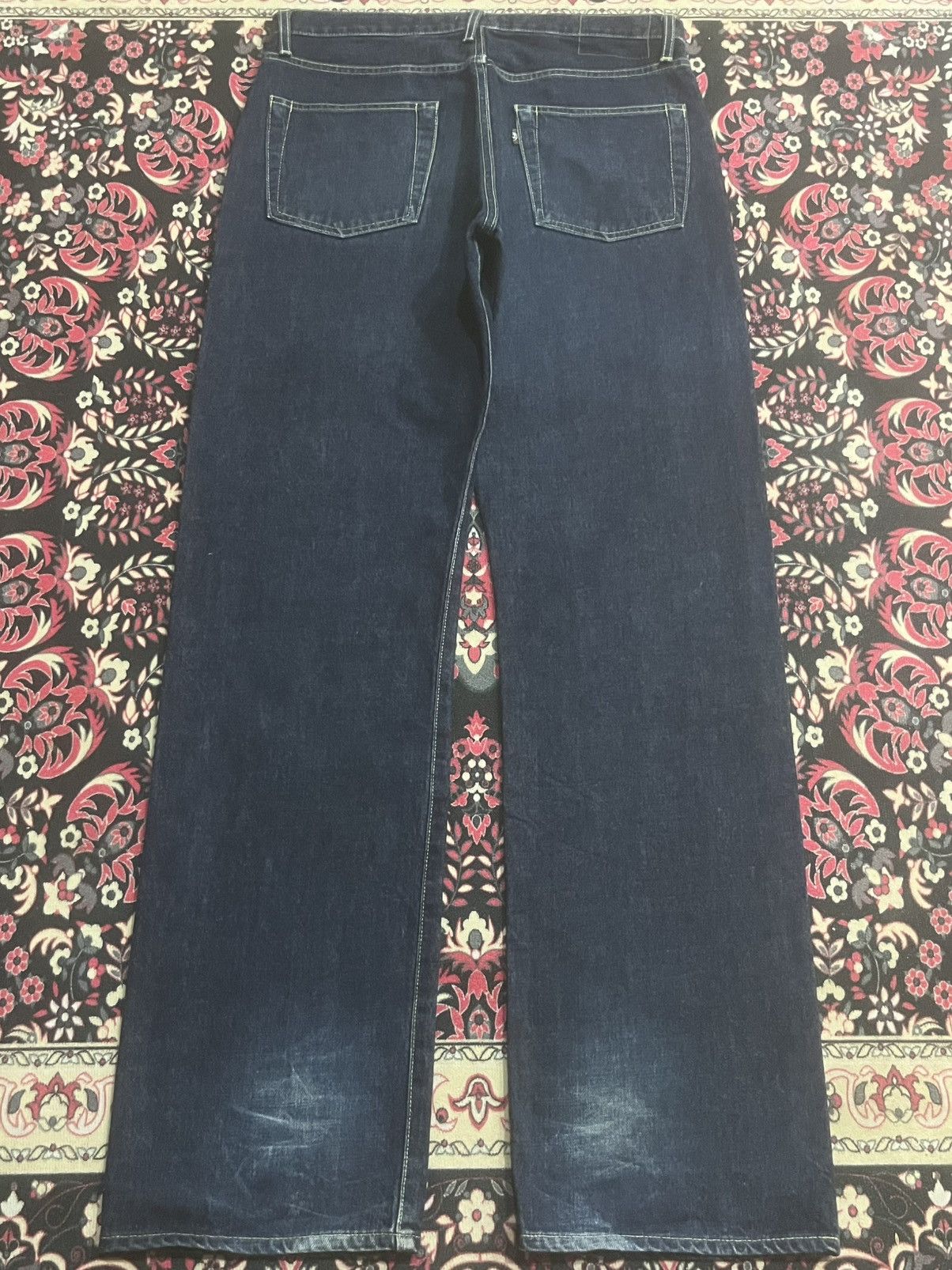 Vintage Vintage Octopus Army Indigo Wash Straight Leg Selvedge Jeans Size US 34 / EU 50 - 2 Thumbnail