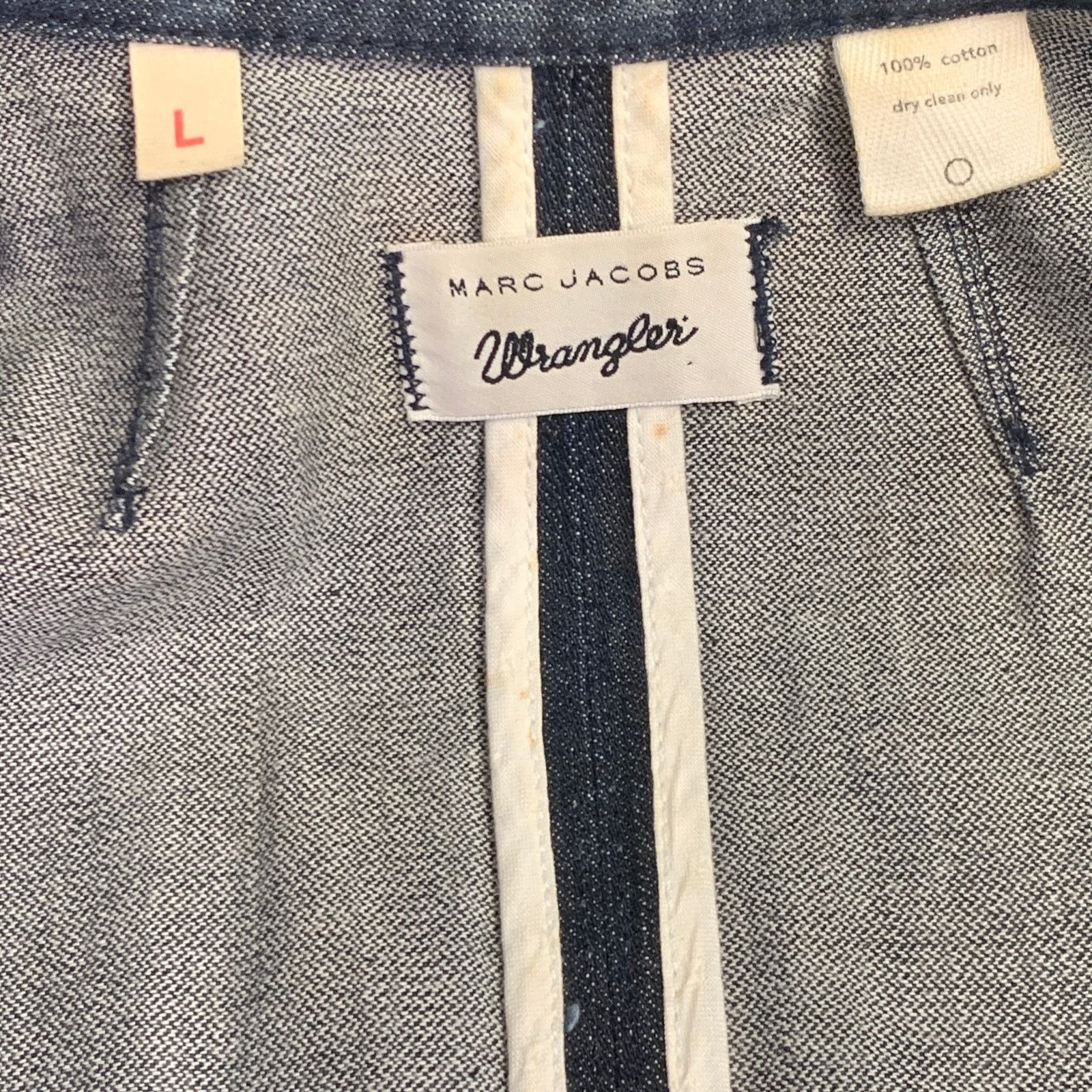 Marc Jacobs MARC JACOBS x WRANGLER Indigo Cotton Denim Button Up Vest Size 42R - 6 Thumbnail