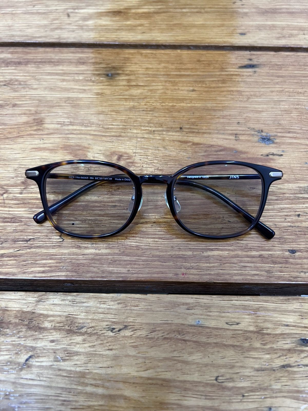 Japanese Brand Japanese JINS Light Black Lens Round Sunglasses Tortoise Size ONE SIZE - 1 Thumbnail
