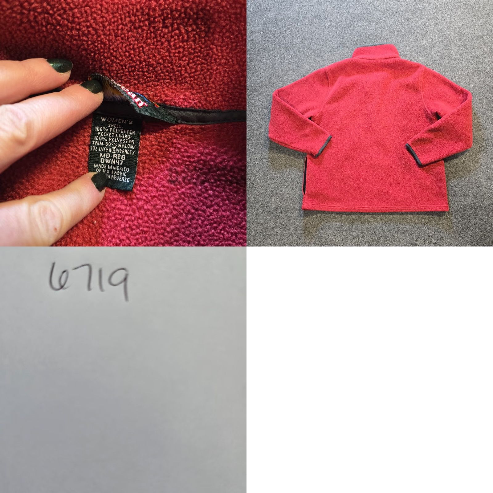 Vintage VINTAGE L.L. Bean Sweater Women Size M Red Fleece 1/4 Button Casual Pullover Mock Neck Winter Fall Spring Women Size M / US 6-8 / IT 42-44 - 8 Thumbnail