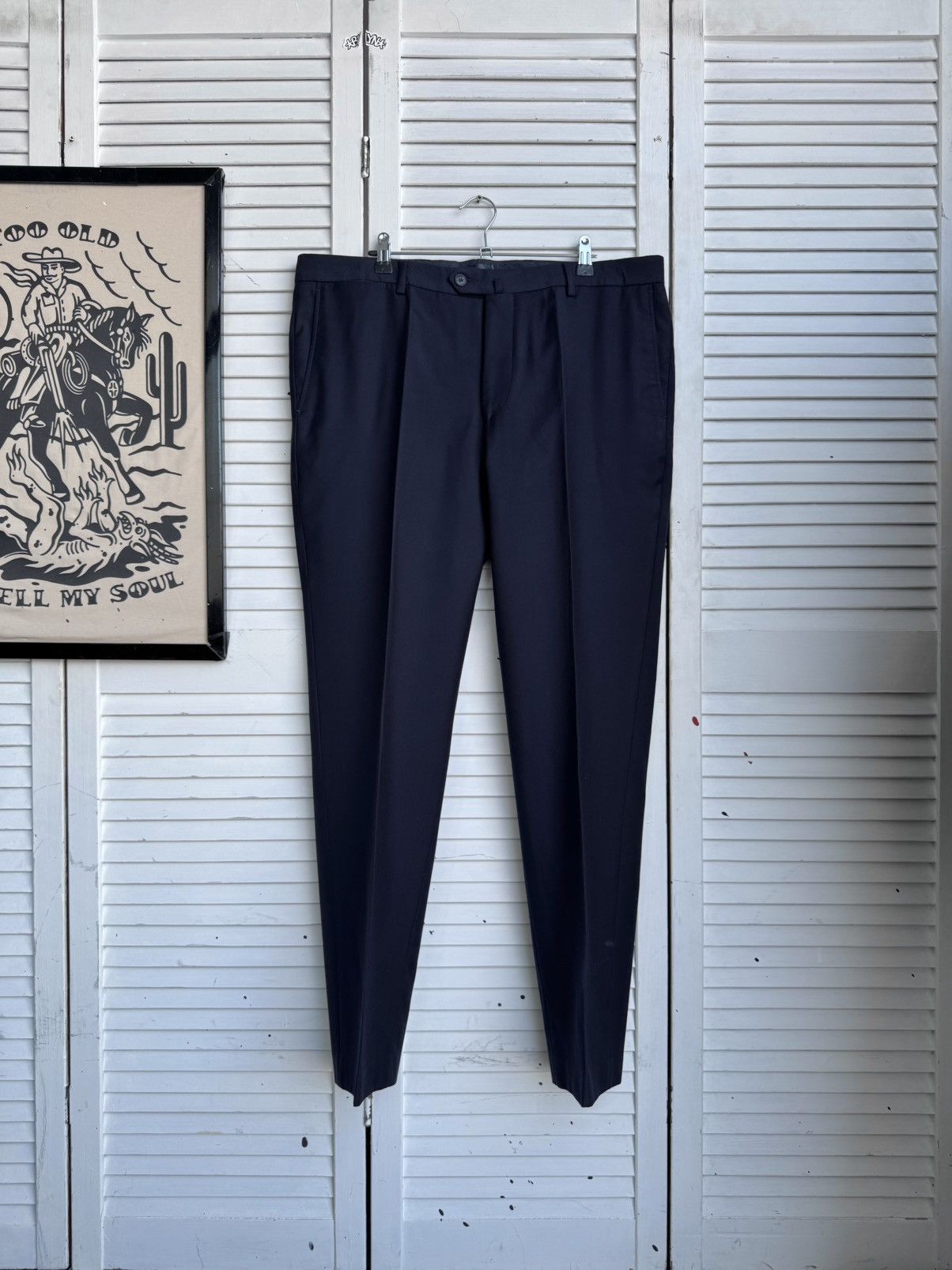 Hackett Hackett London Midnight Navy Wool Classic Tailored Suit Size 40L - 18 Thumbnail